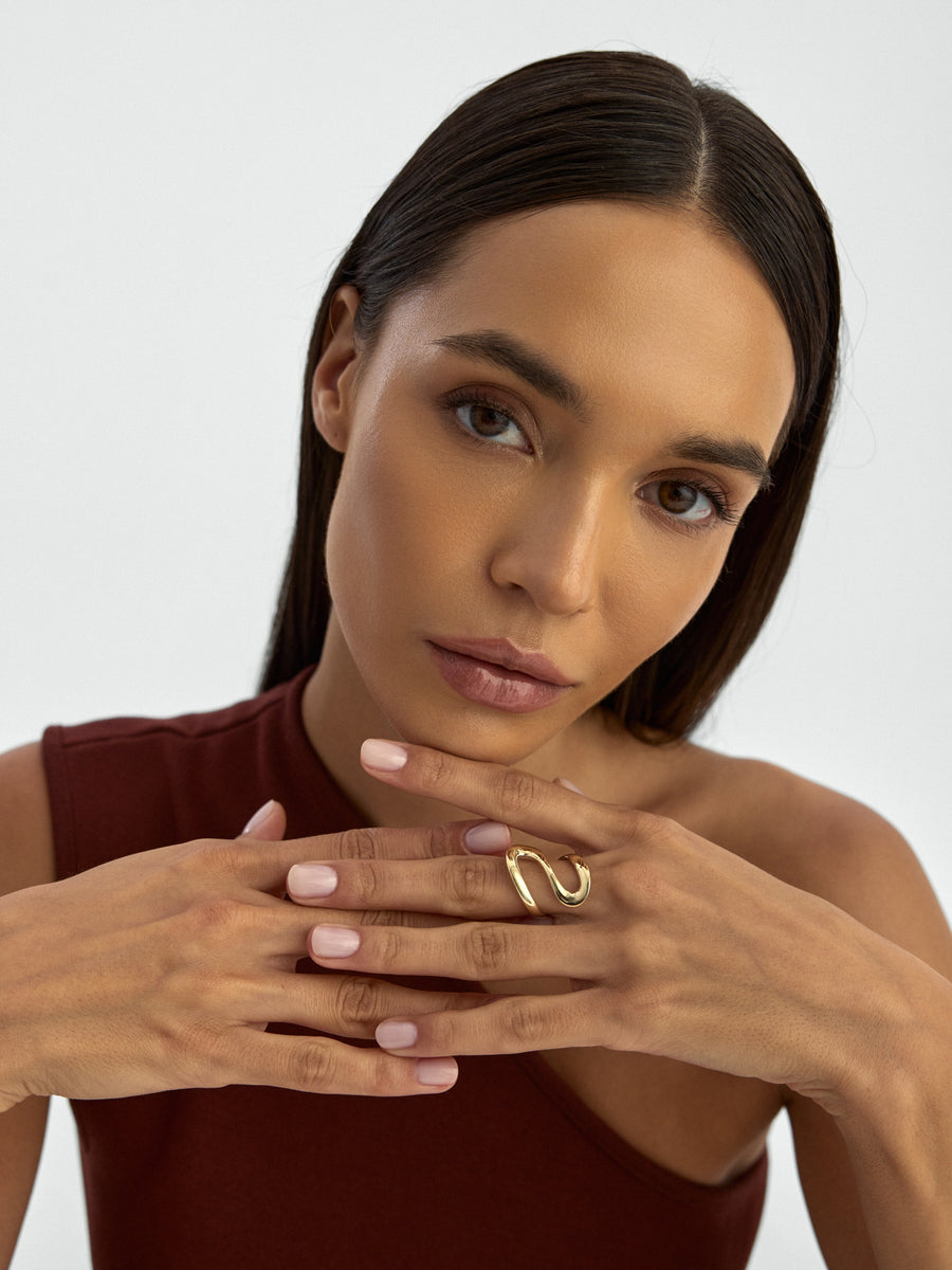Organic Form Ring in 14K Gold