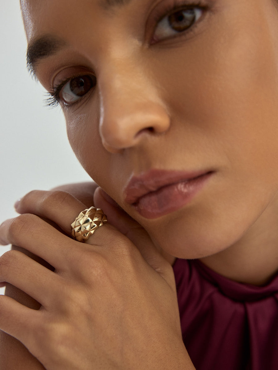 Classic Geometric Form Ring in 14K Gold
