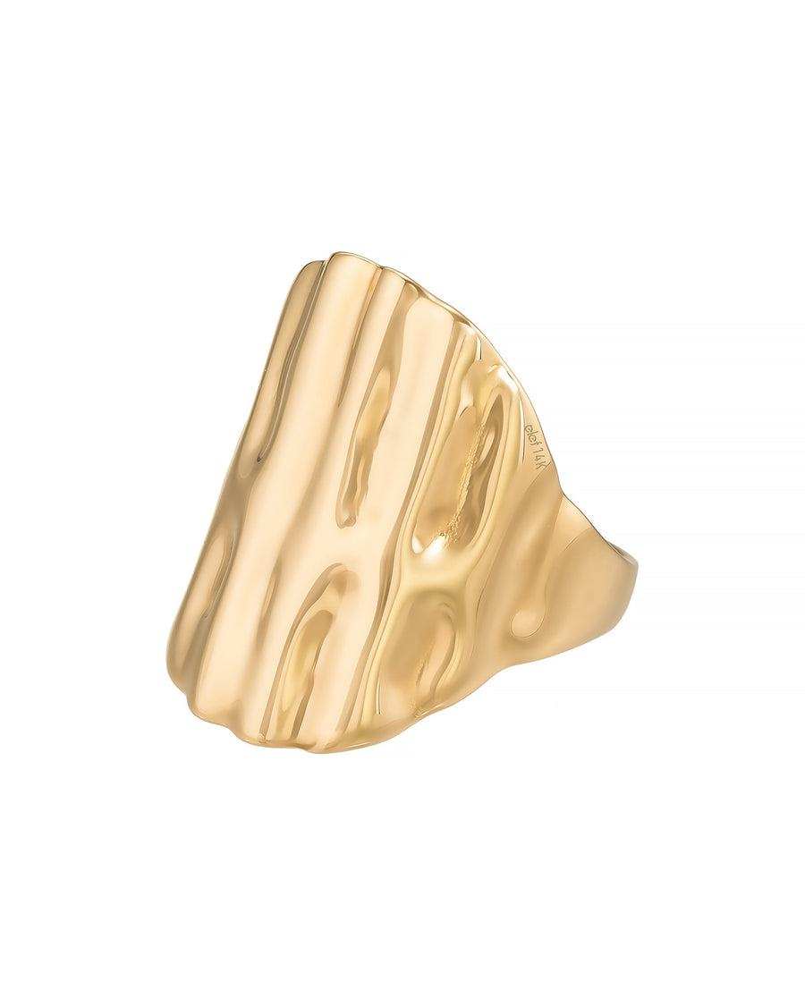 Organik Textured Ring in 14K Gold