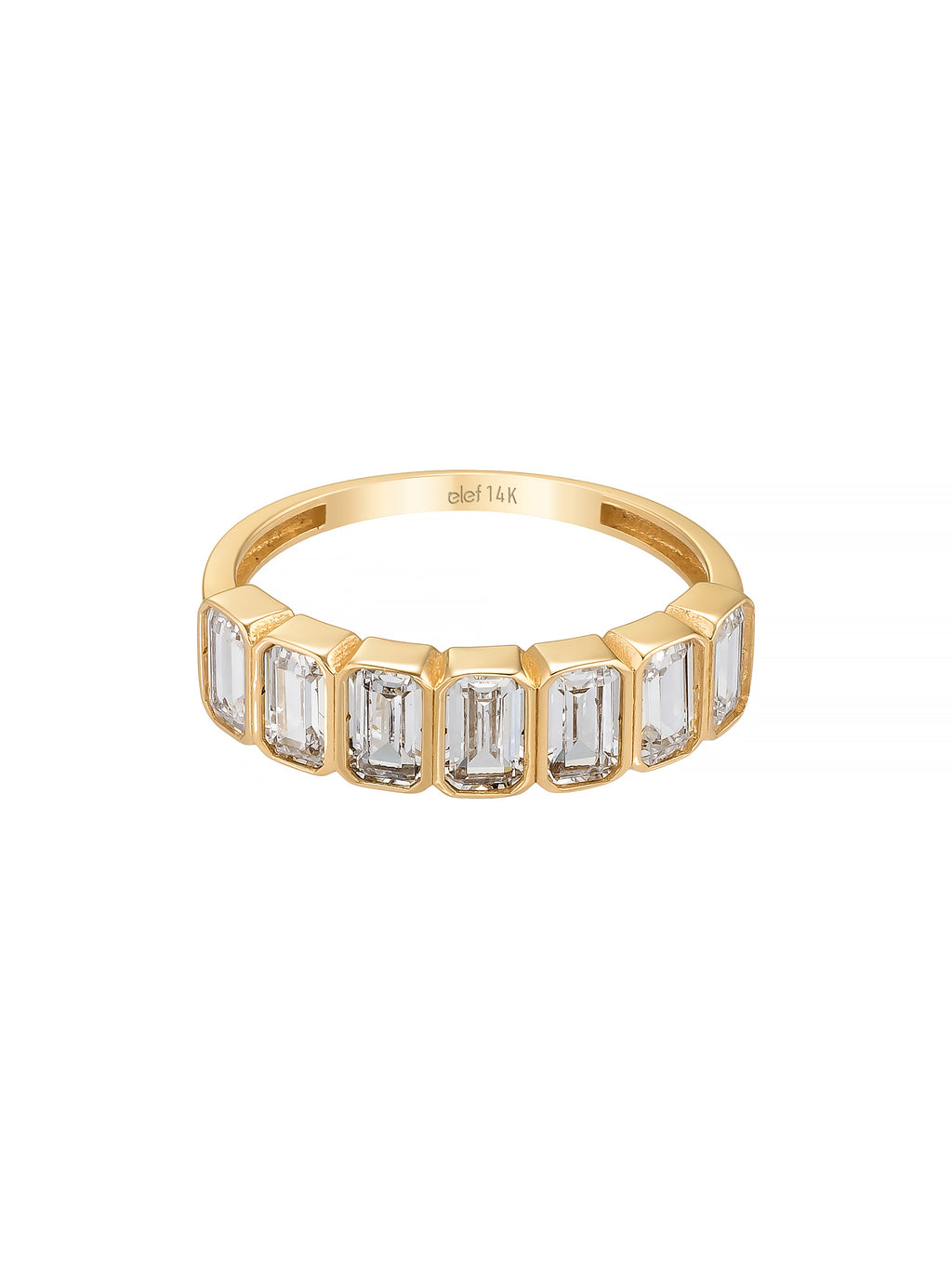 Baguette Stone-Set Ring in 14K Gold