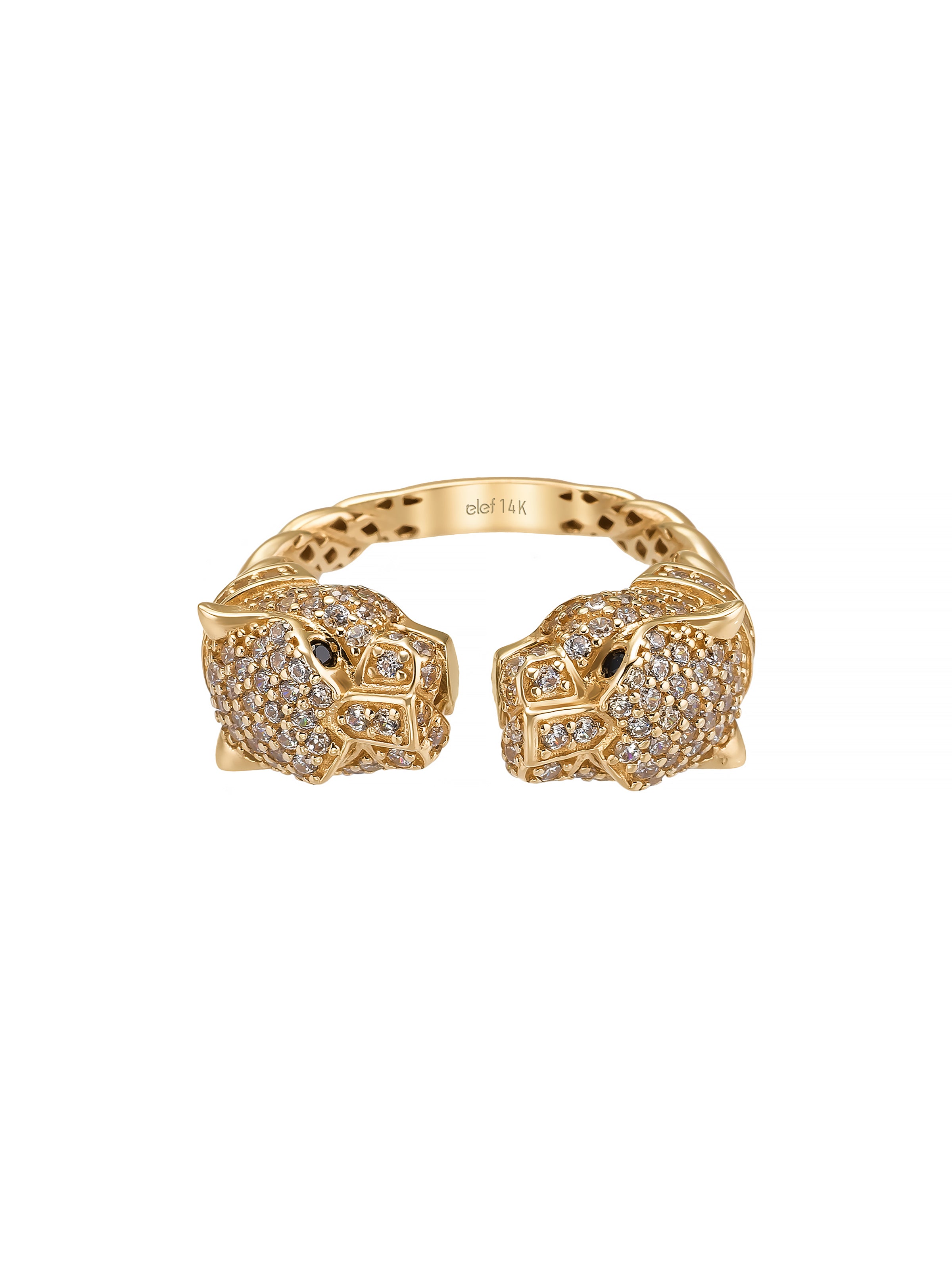 Panther Stone Ring in 14K Gold