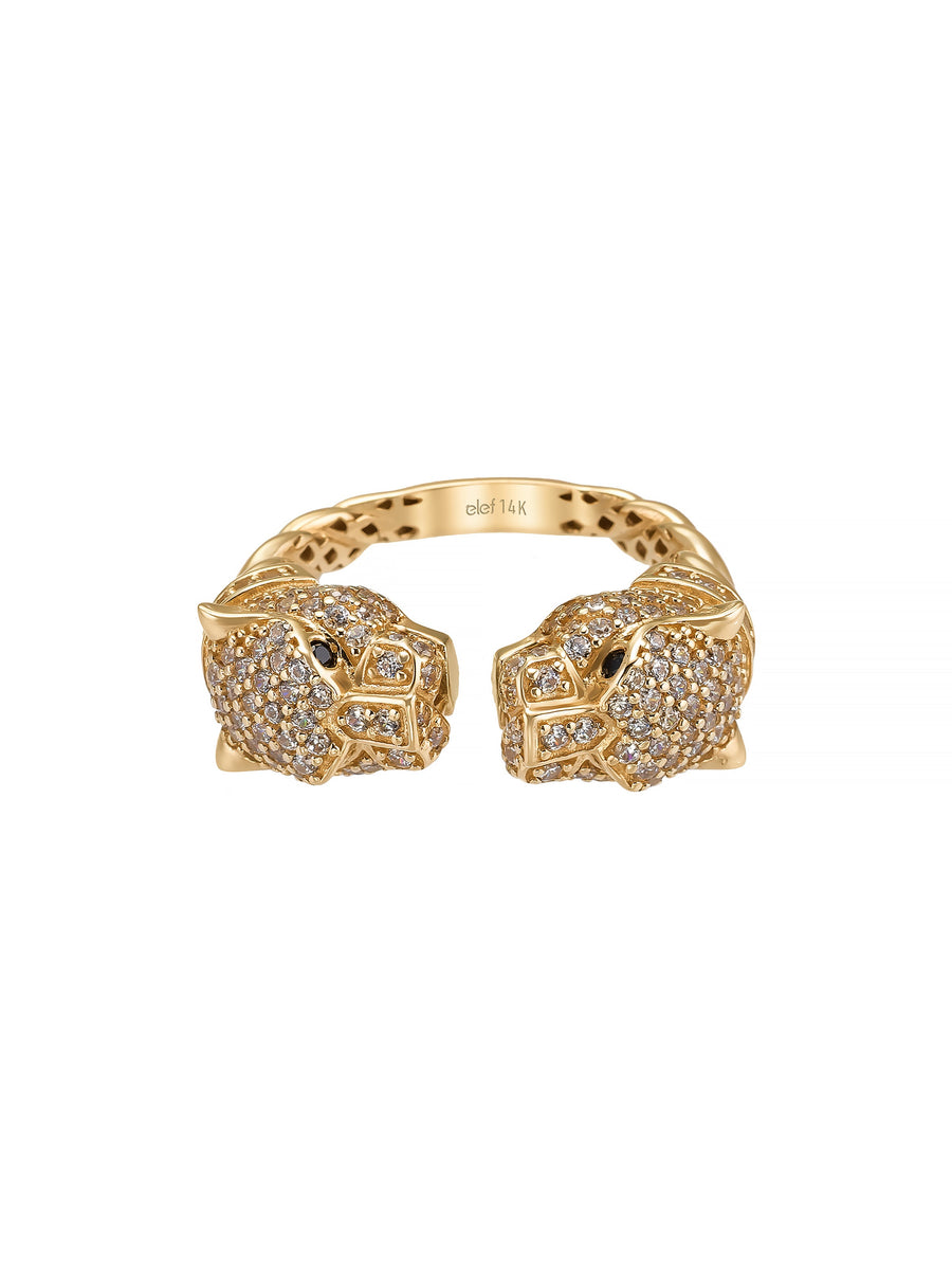 Panther Stone Ring in 14K Gold