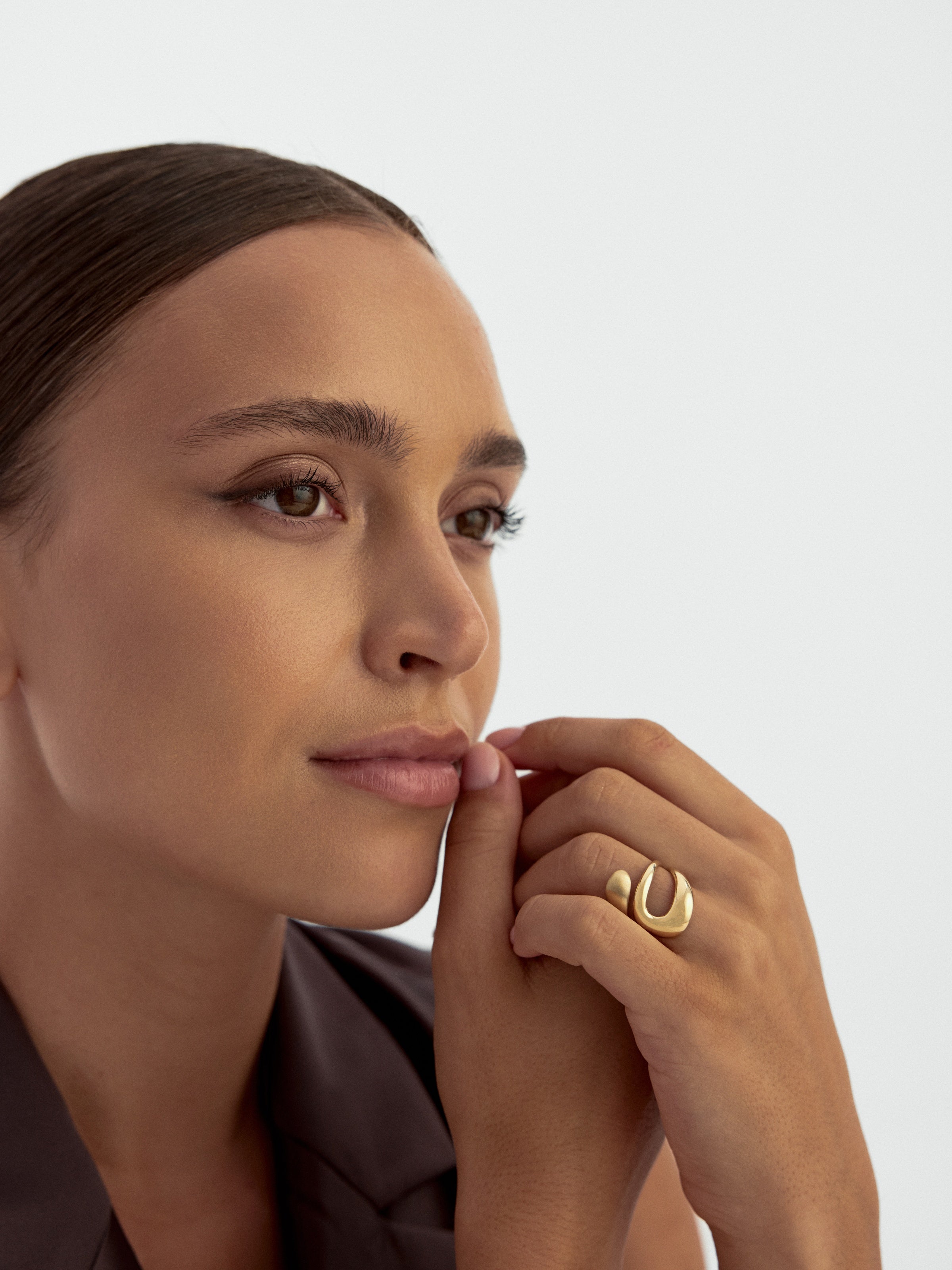 Organic Form Ring in 14K Gold