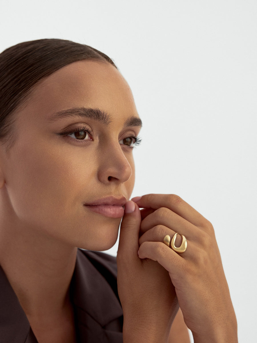Organic Form Ring in 14K Gold