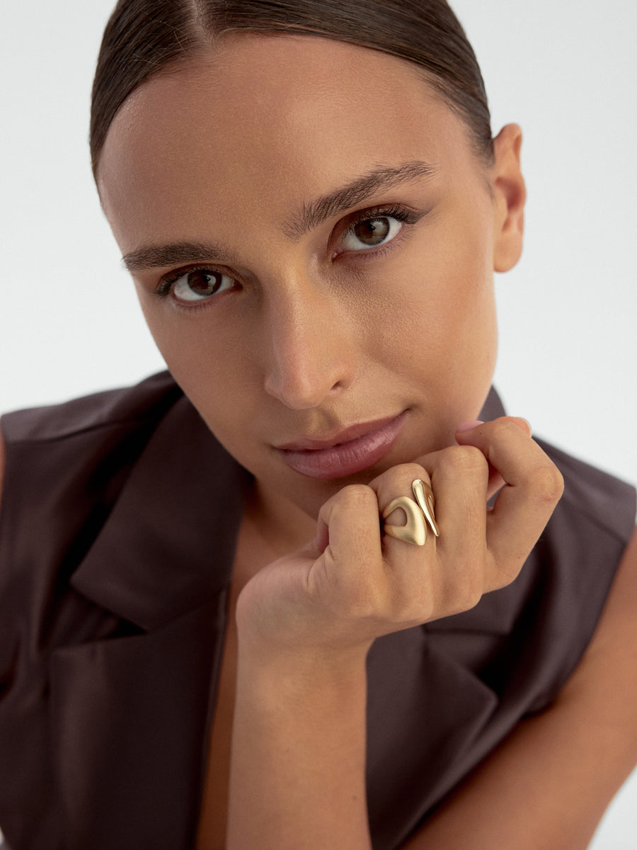Organic Form Ring in 14K Gold