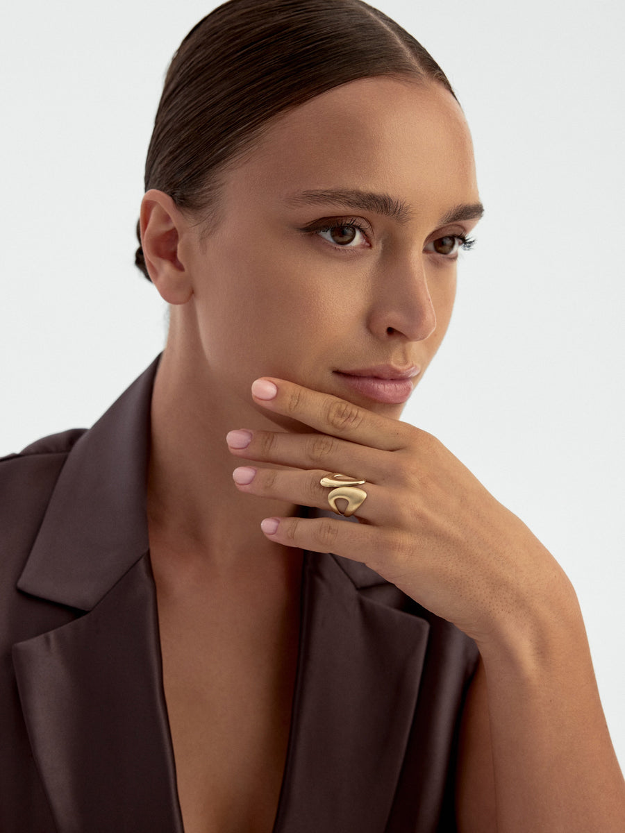 Organic Form Ring in 14K Gold