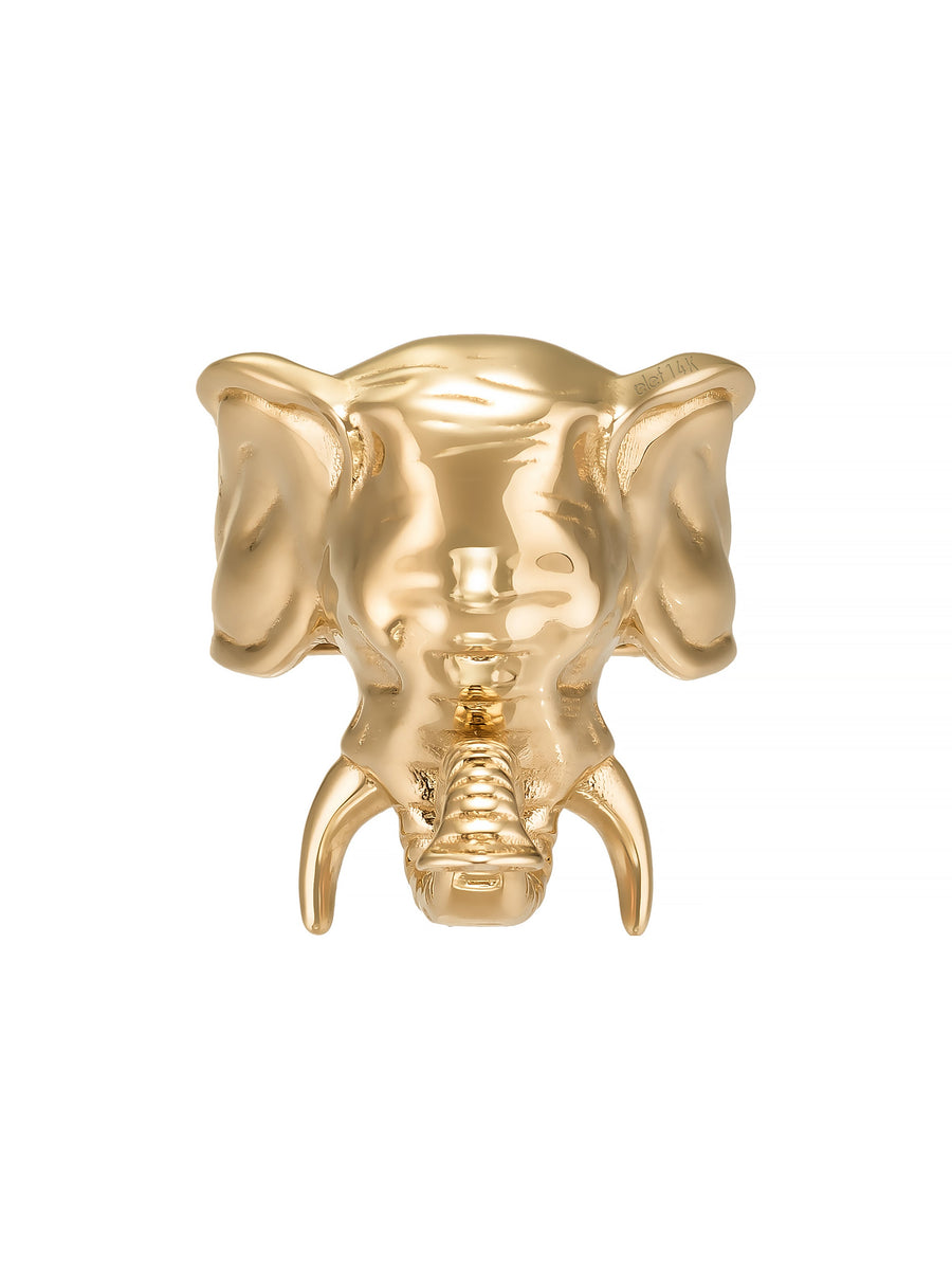 Elephant Sanatsal Ring in 14K Gold