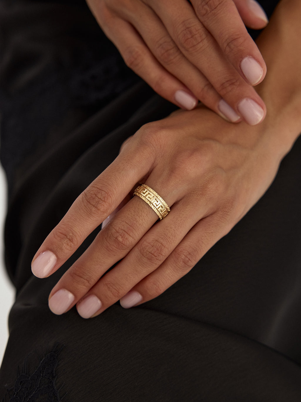 Greek Motif Classic Ring in 14K Gold