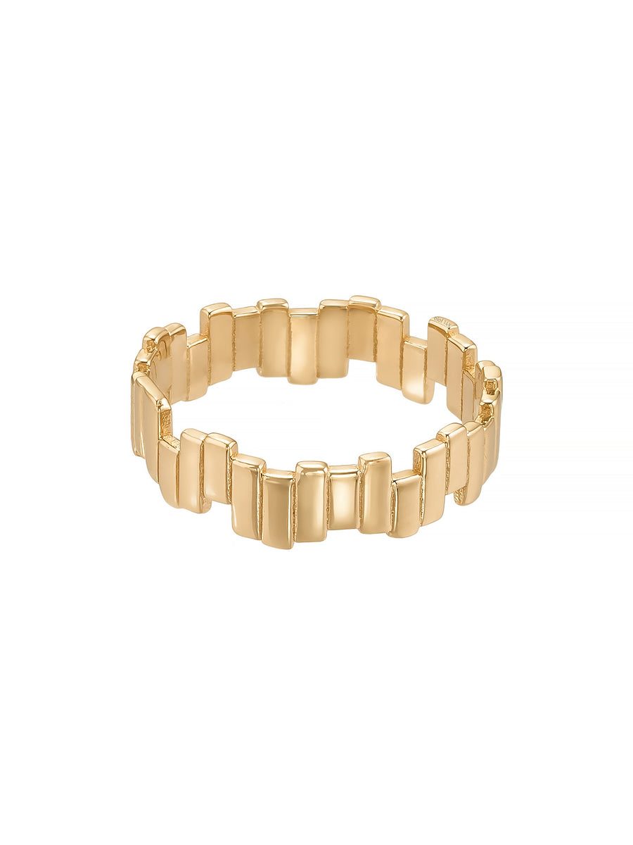 Geometric Doku Ring in 14K Gold