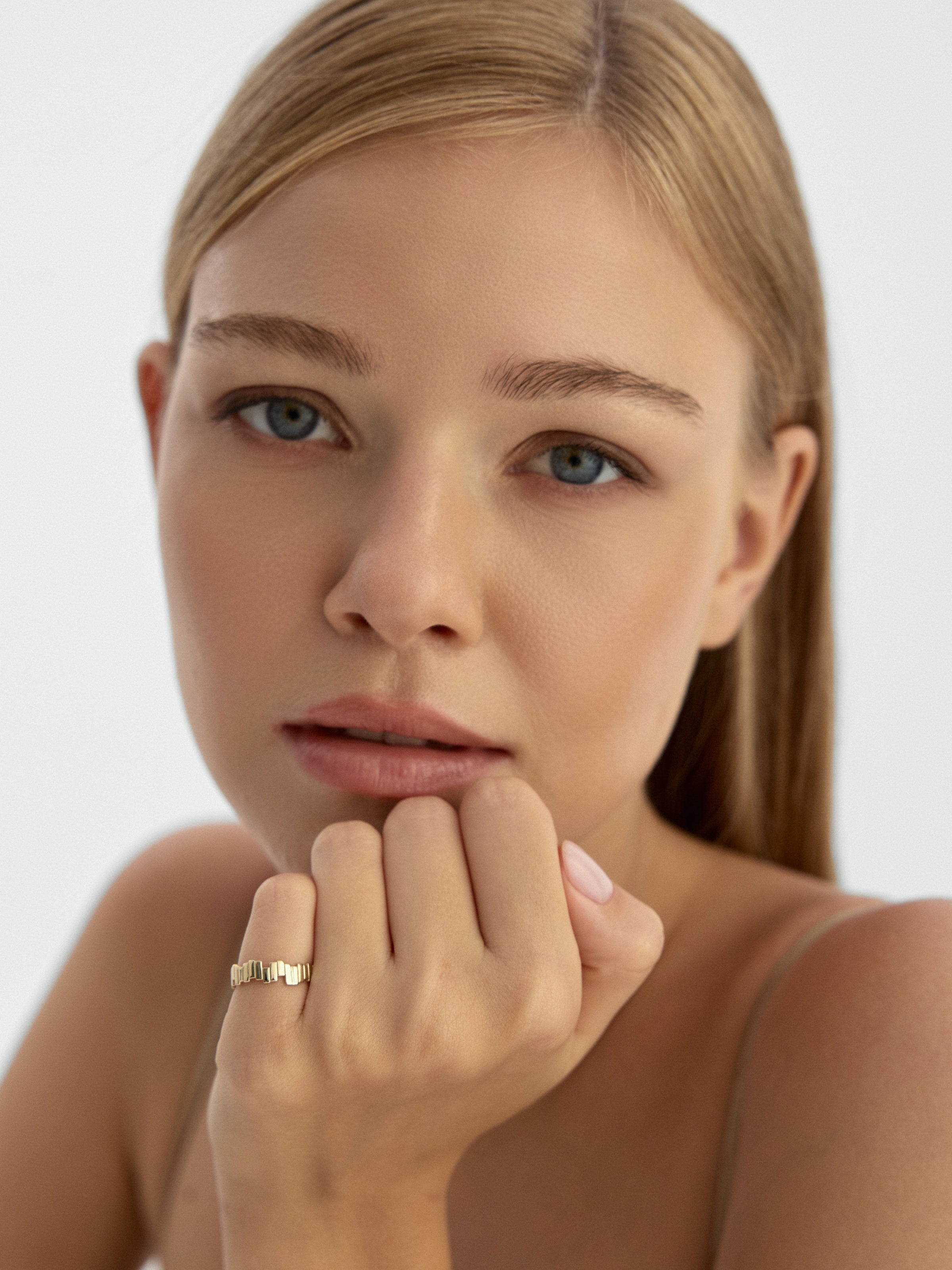 Geometric Doku Ring in 14K Gold
