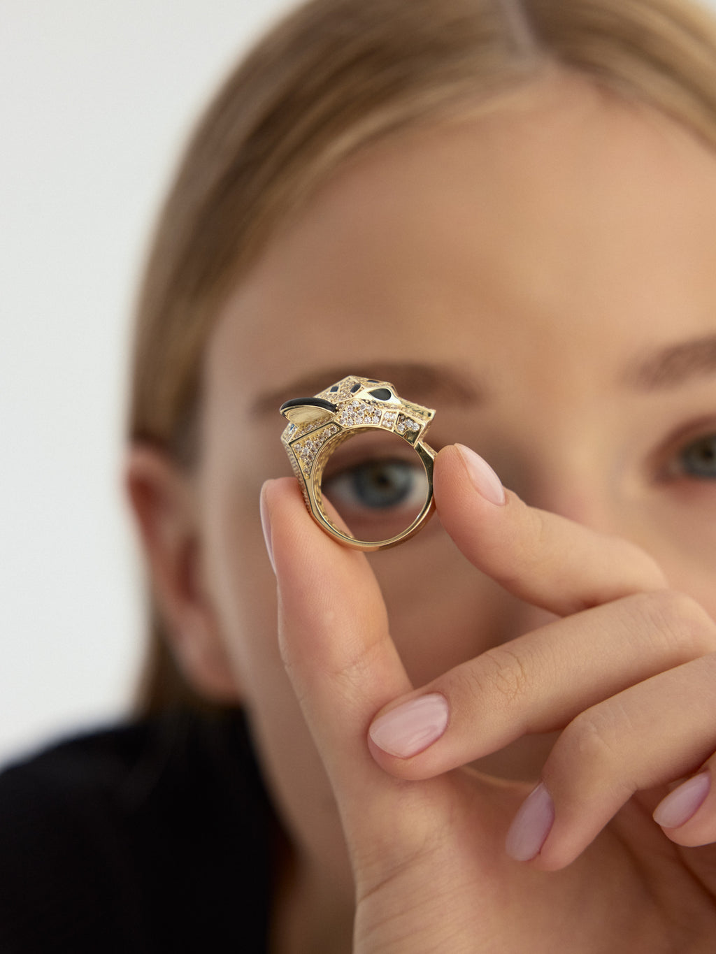Panther Ring in 14K Gold