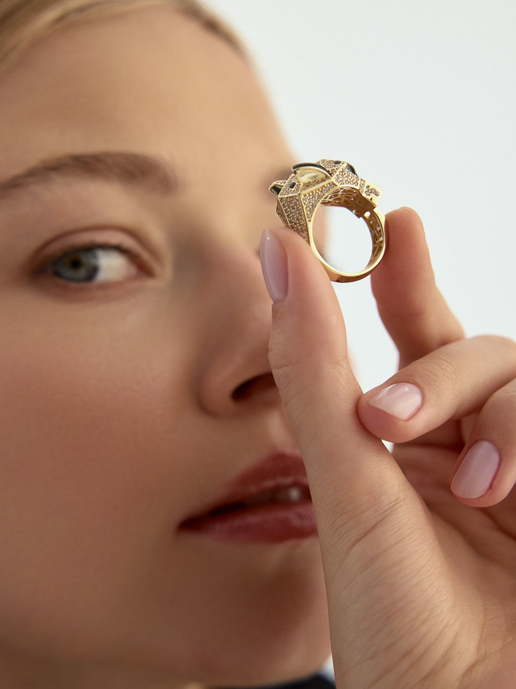 Panther Ring in 14K Gold