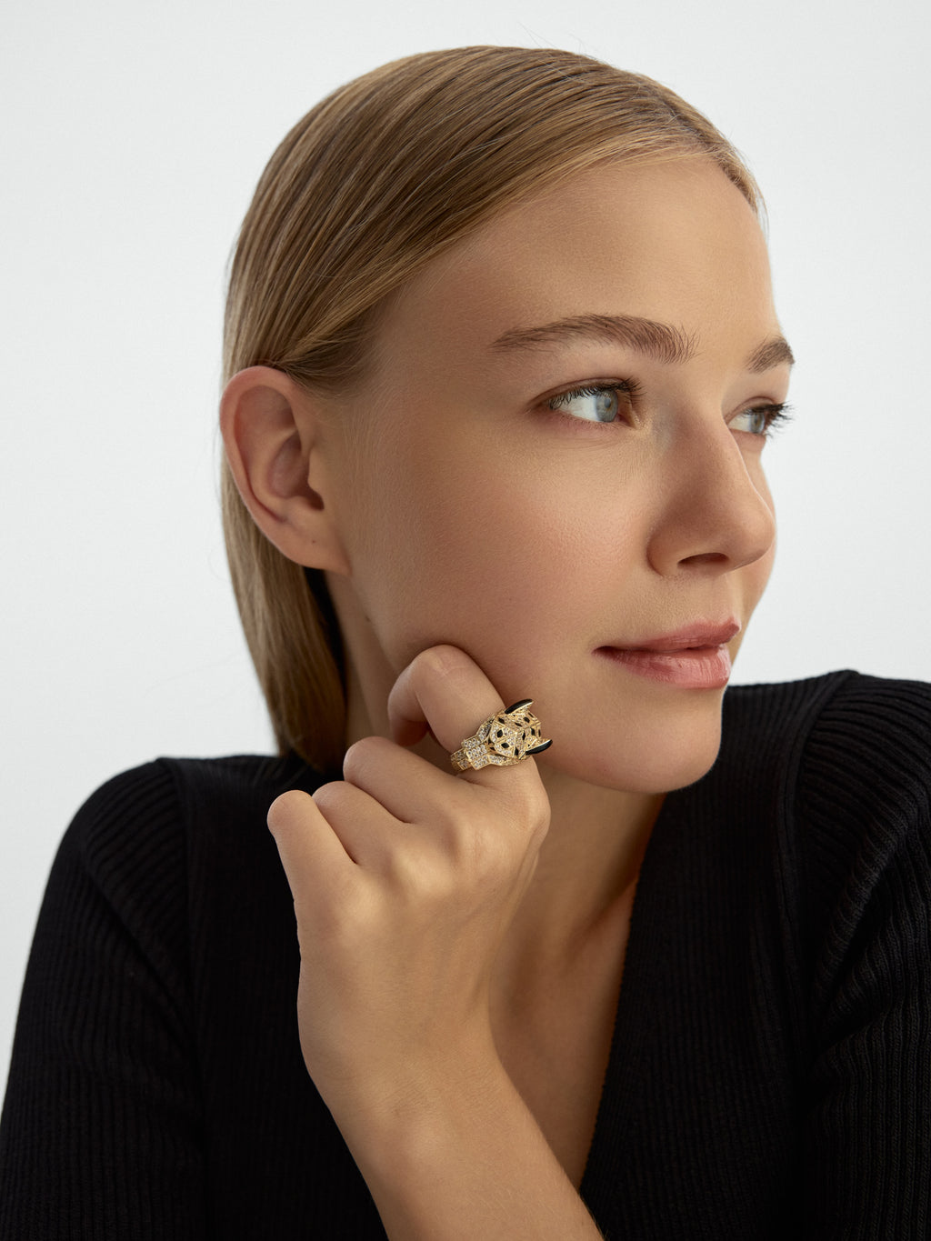 Panther Ring in 14K Gold