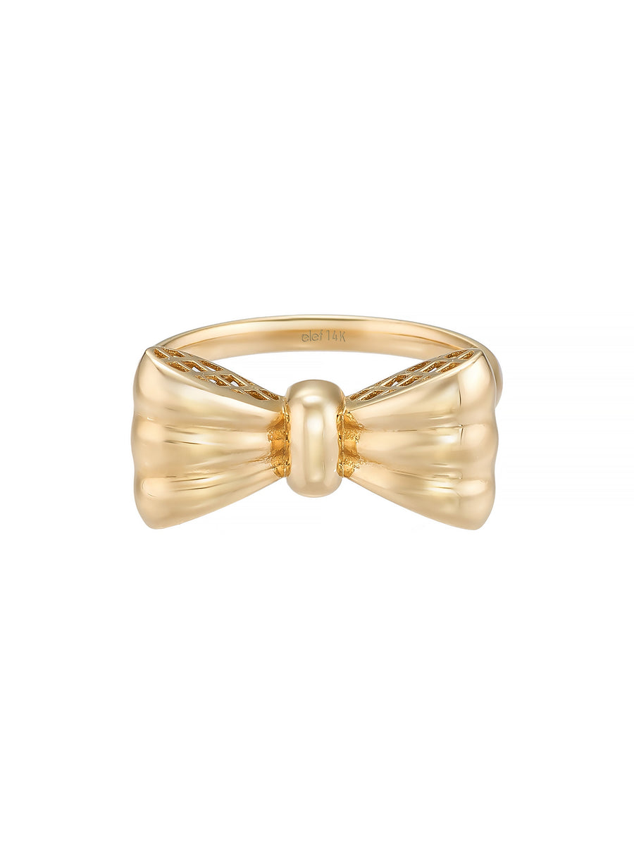 Bow Form Ring in 14K Gold