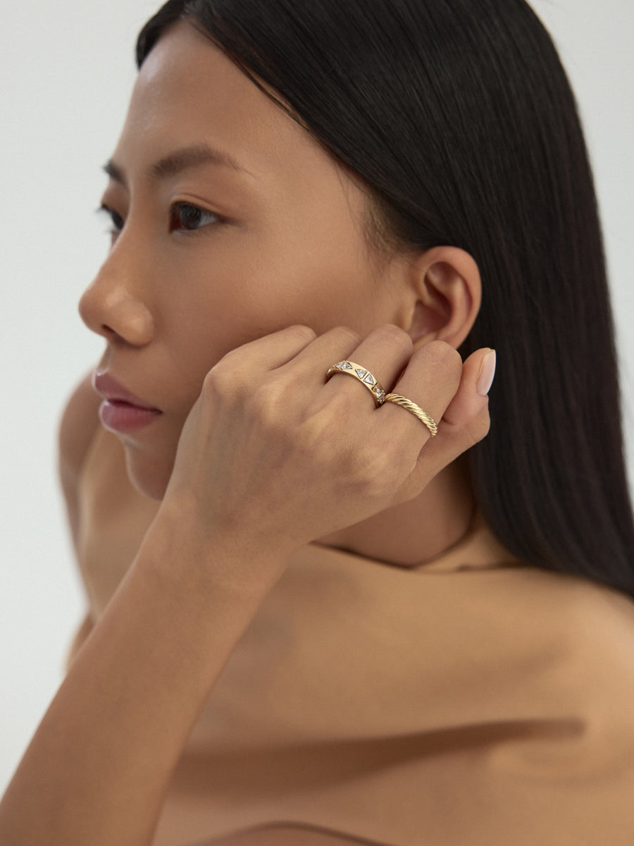 Twisted Form Ring in 14K Gold