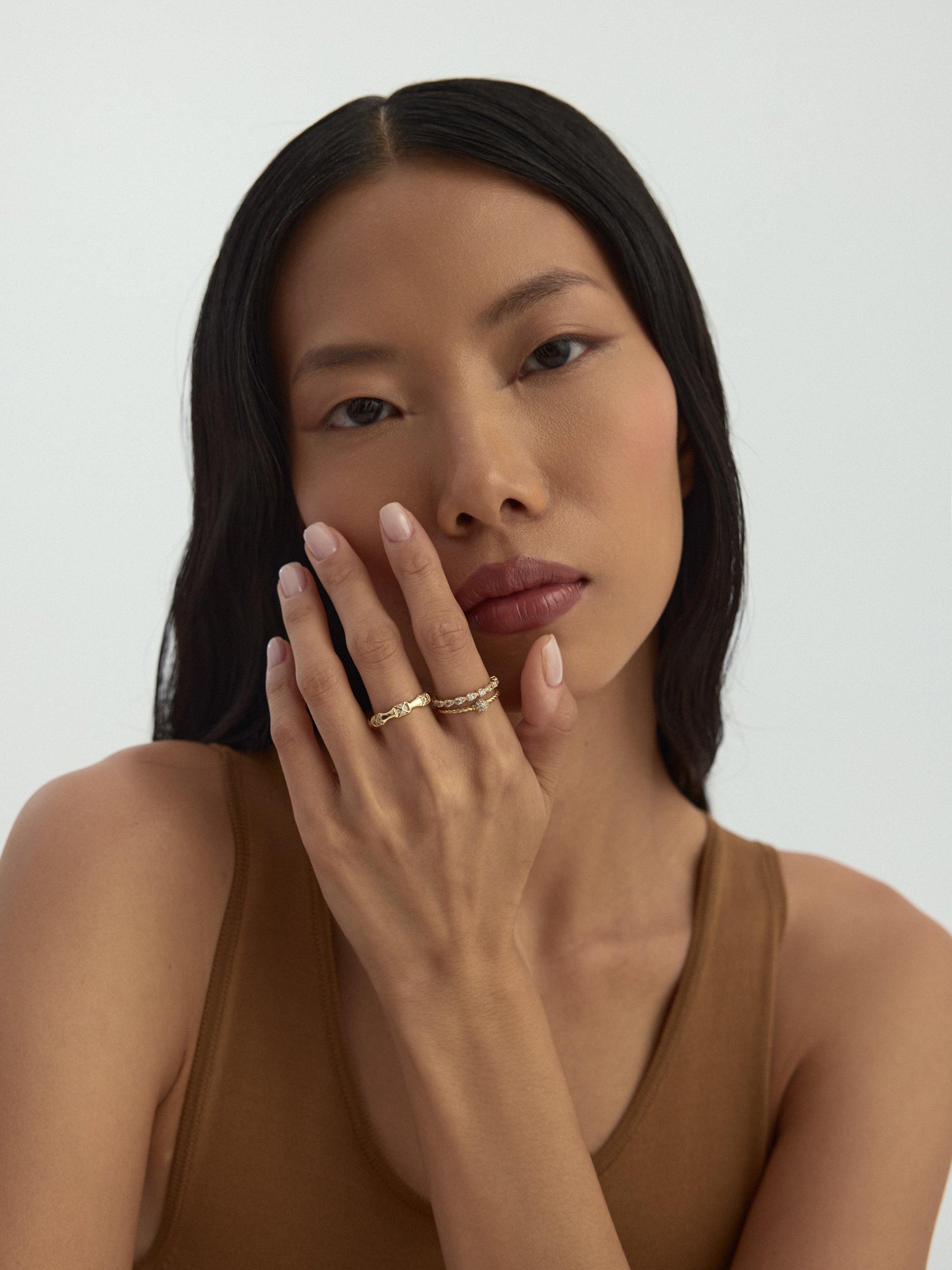 Geometric Form Ring in 14K Gold