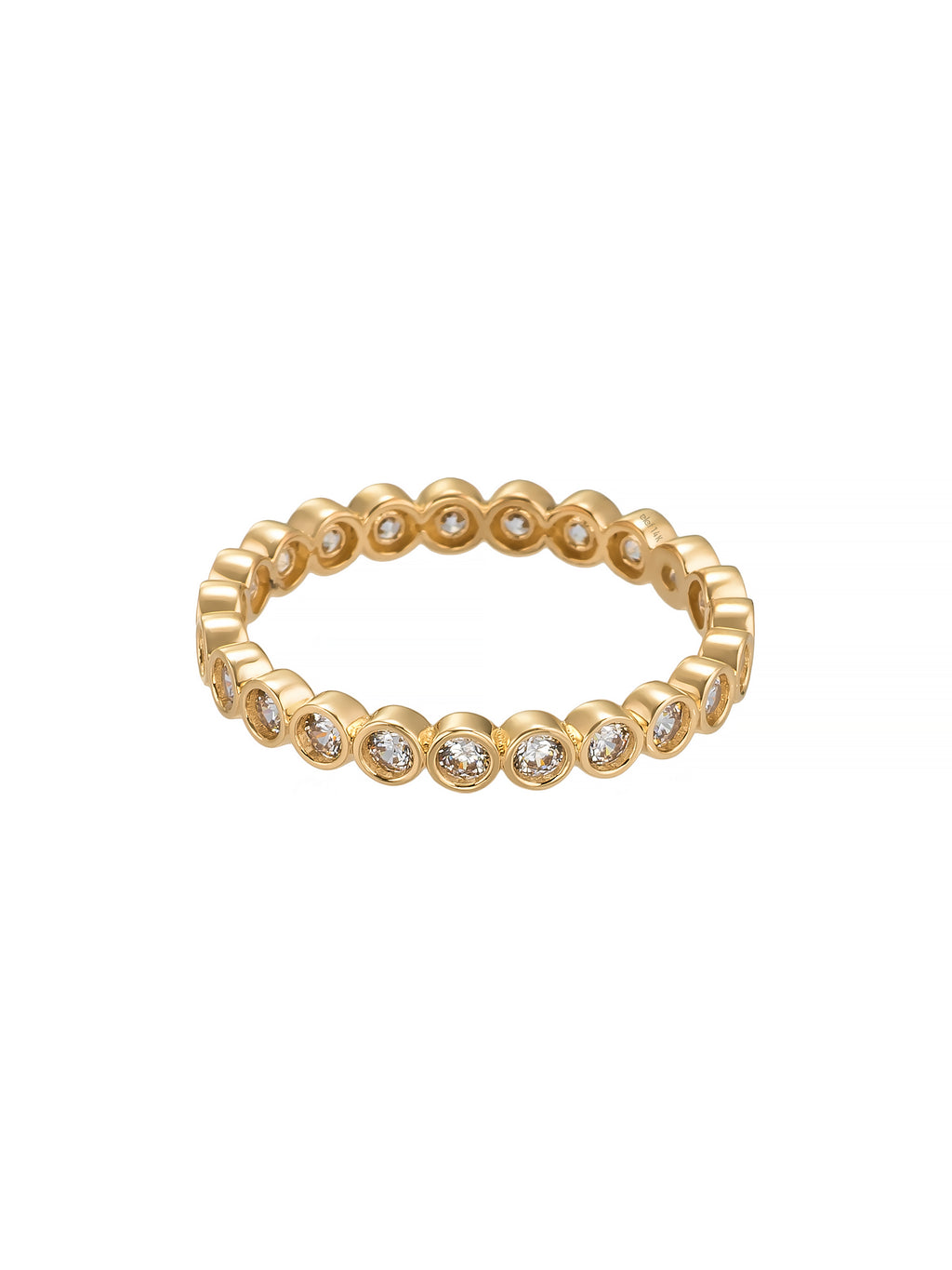 Round-Cut Stone Eternity Ring in 14K Gold