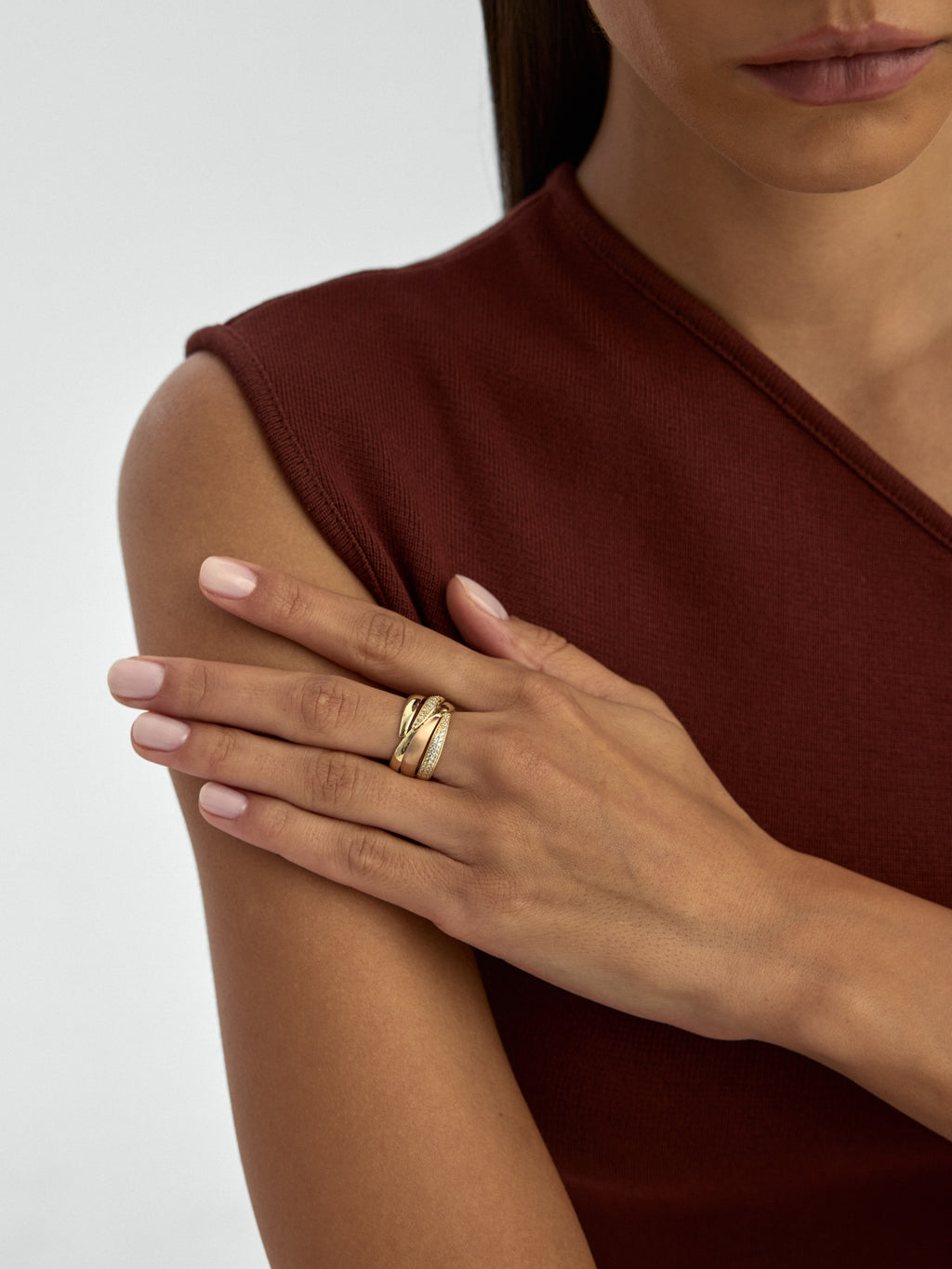 Two Multicolor Fancy Stone-Set Ring in 14K Gold