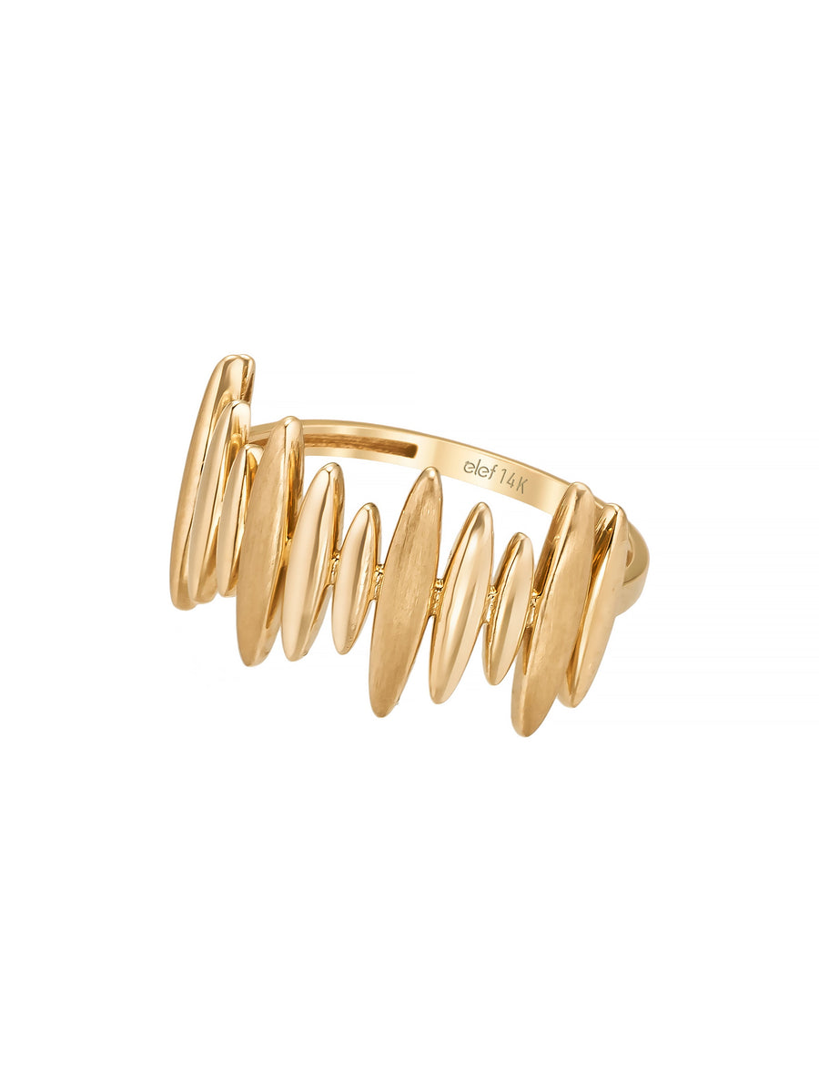 Oval Sequence Ring in 14K Gold