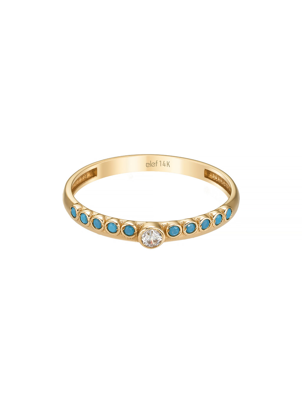 Turquoise Stone Ring in 14K Gold