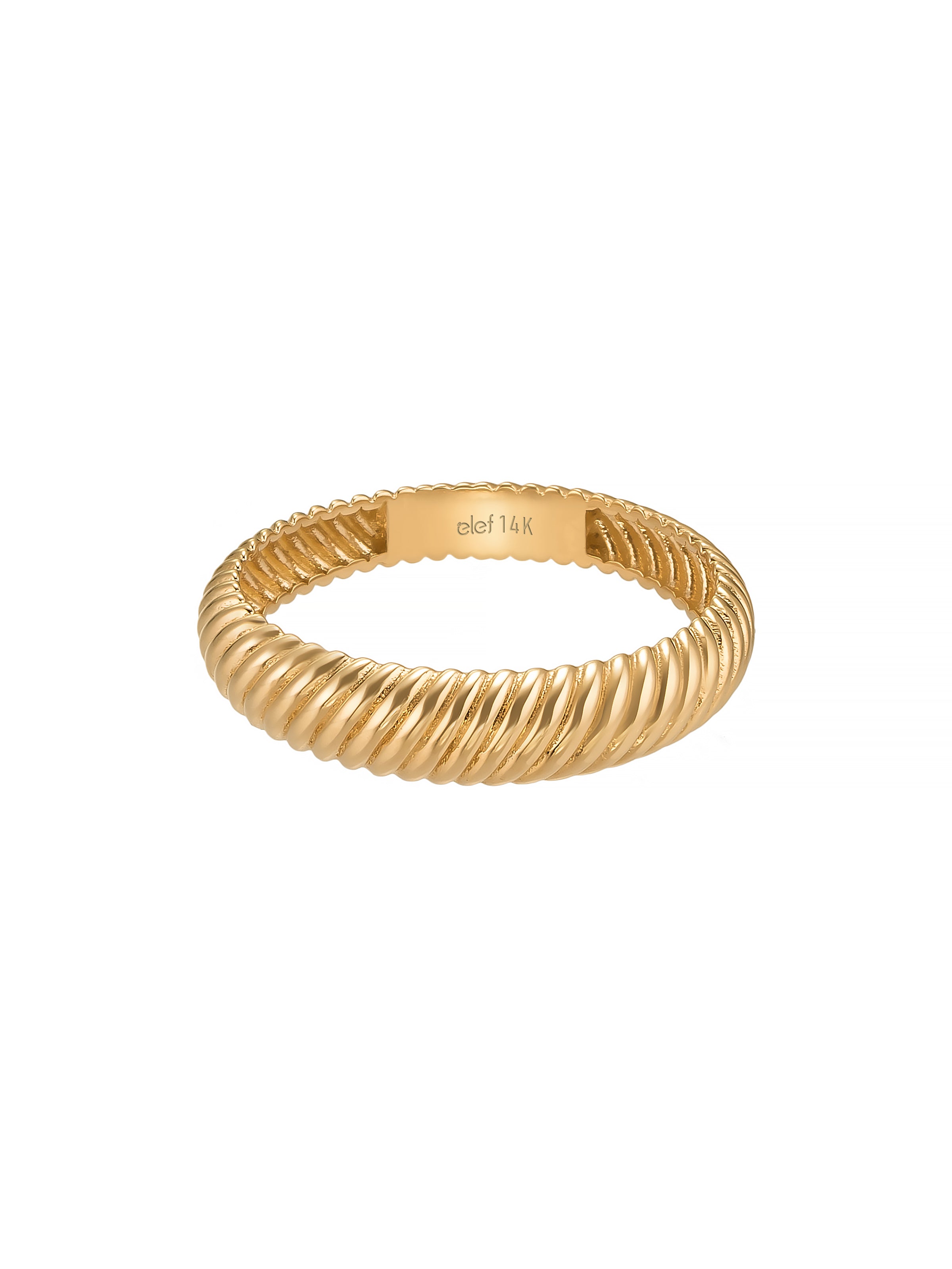 Twisted Patterned Classic Ring in 14K Gold