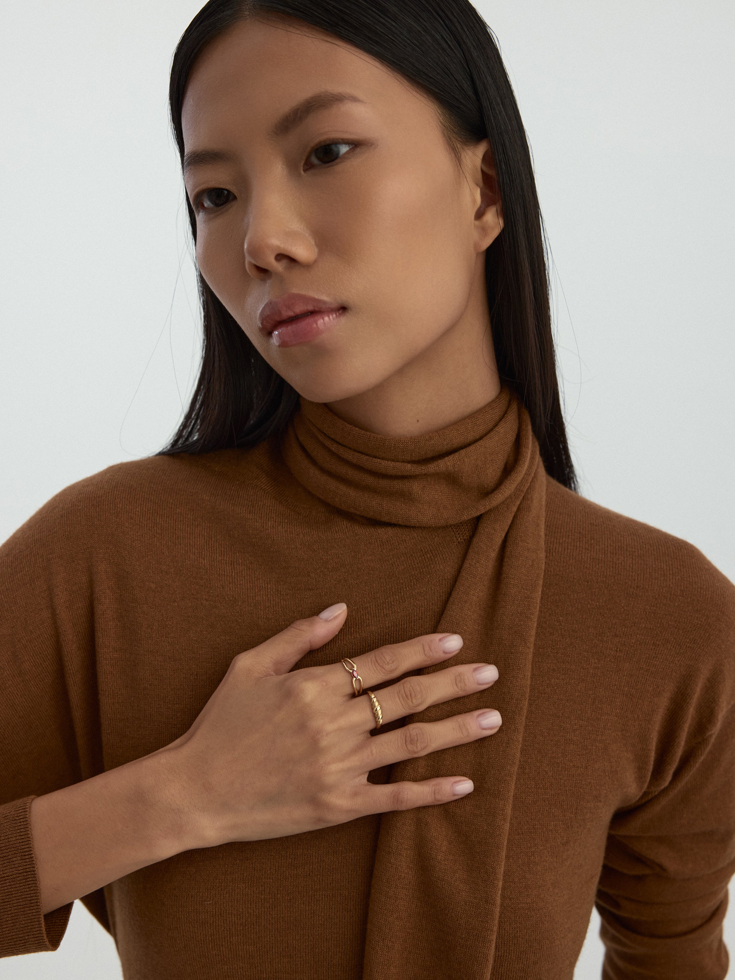 Domed Minimal Ring in 14K Gold
