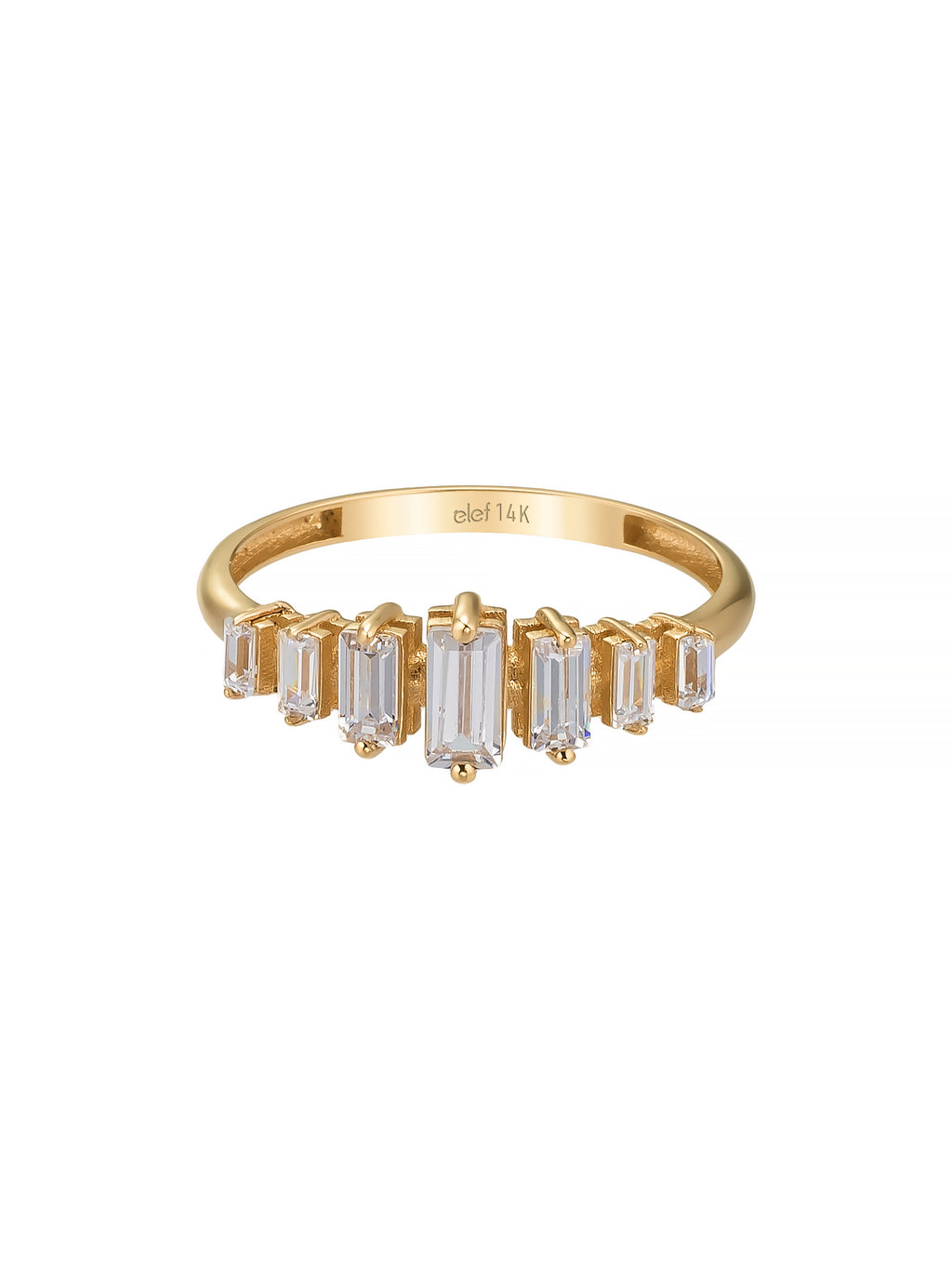 Baguette Stone Ring in 14K Gold