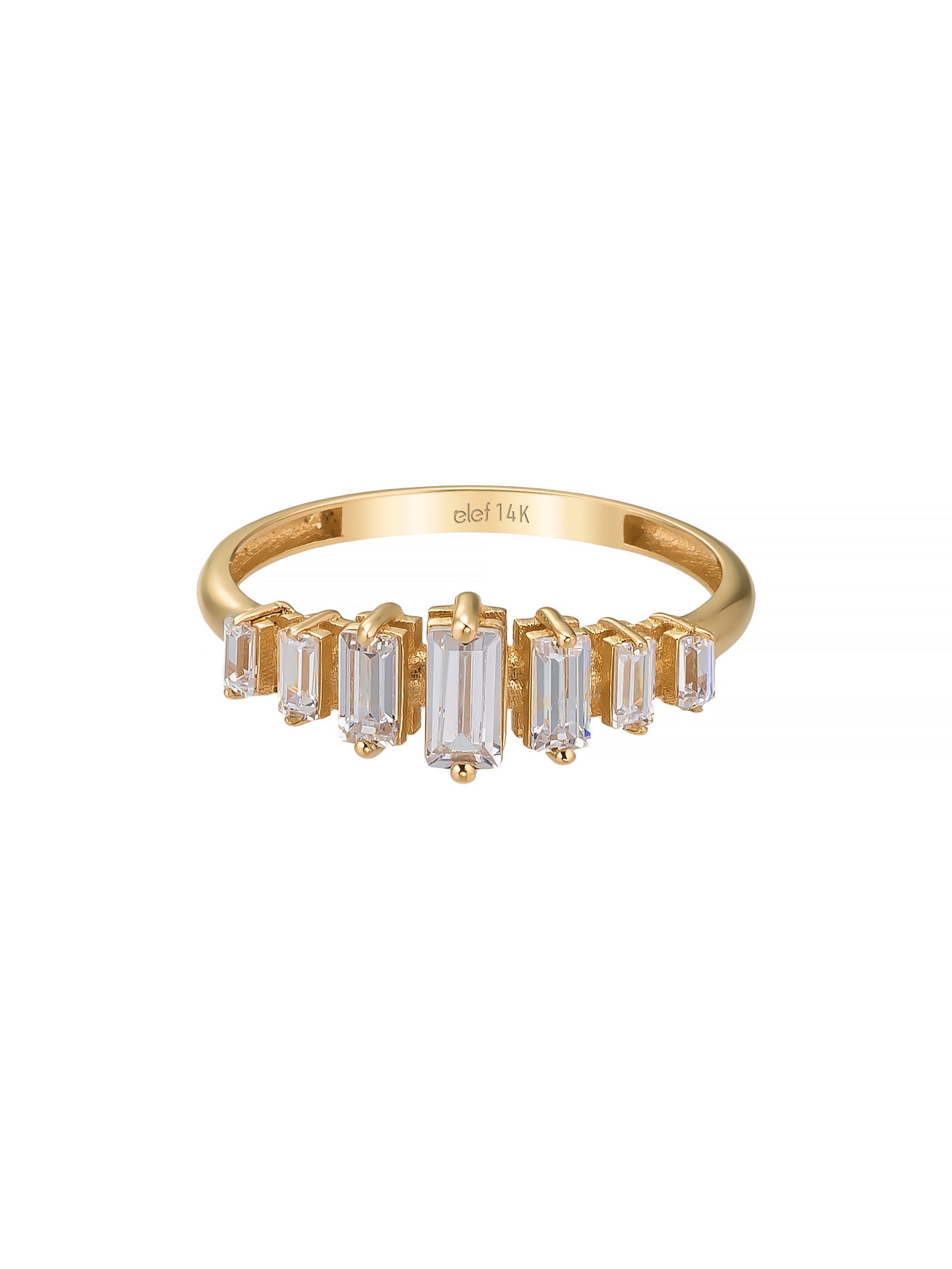 Baguette Stone Ring in 14K Gold
