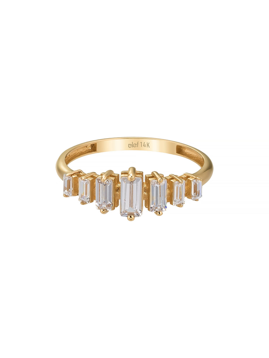 Baguette Stone Ring in 14K Gold