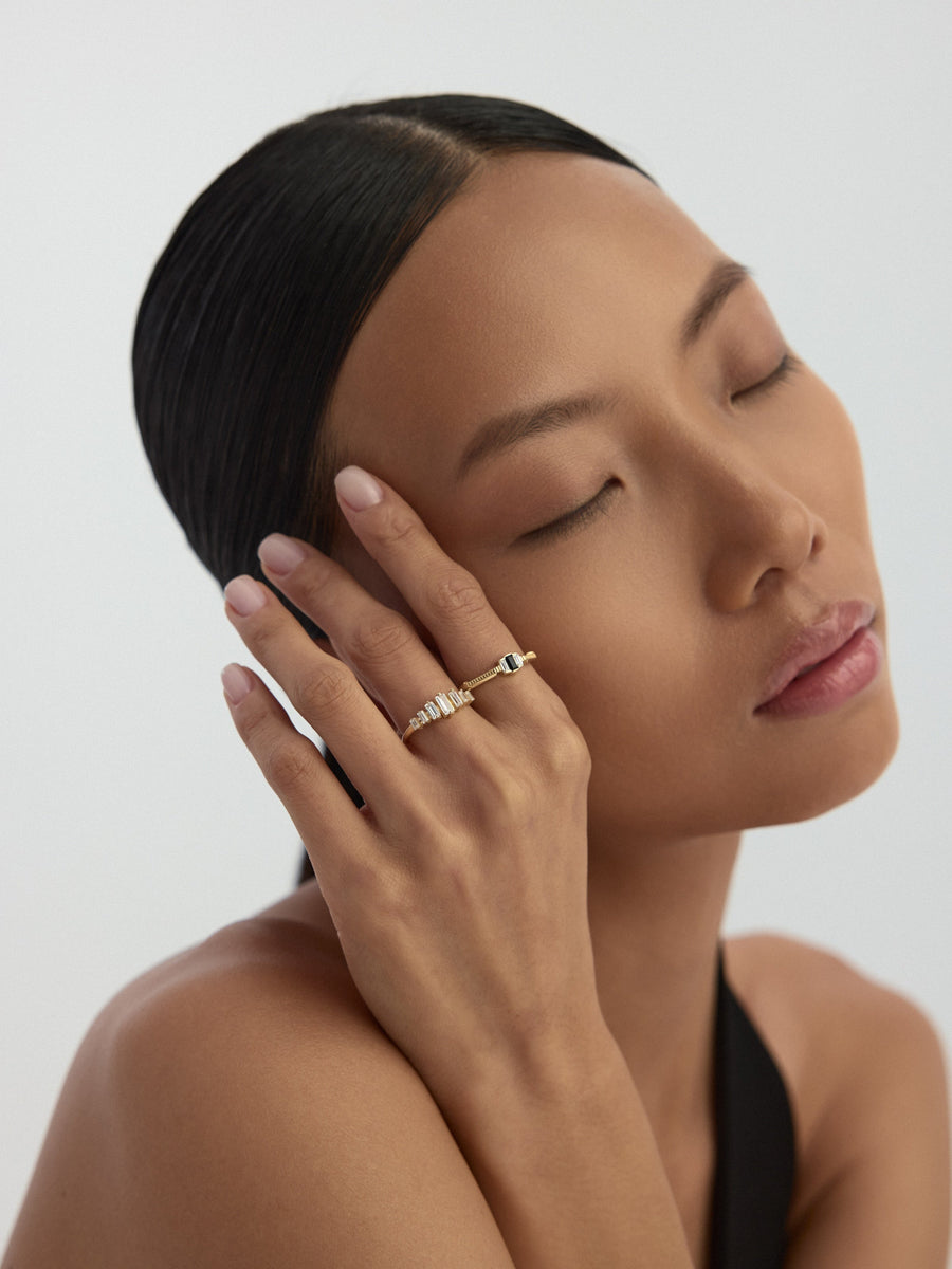 Baguette Stone Ring in 14K Gold