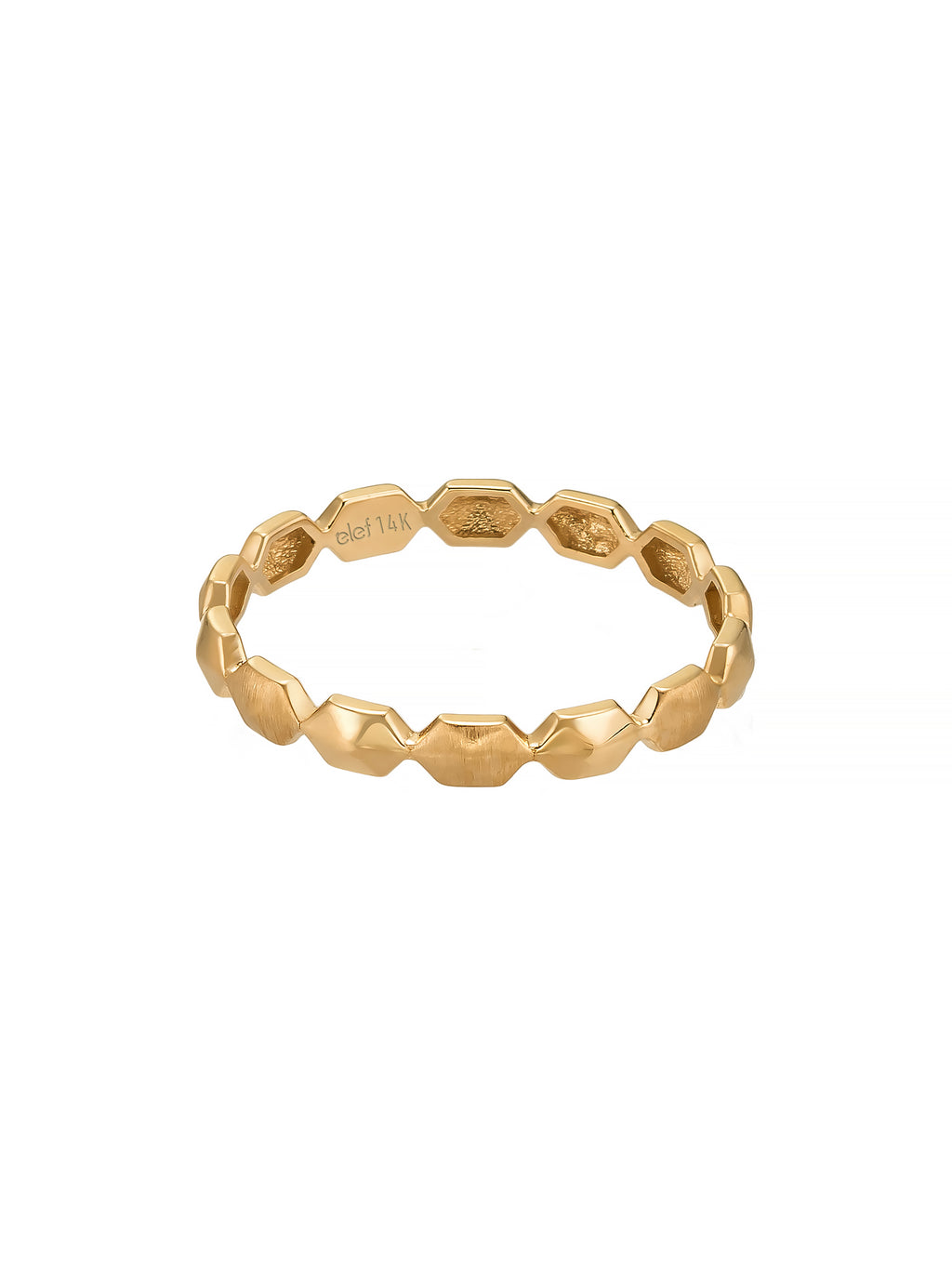 Faceted Geometric Form Ring in 14K Gold
