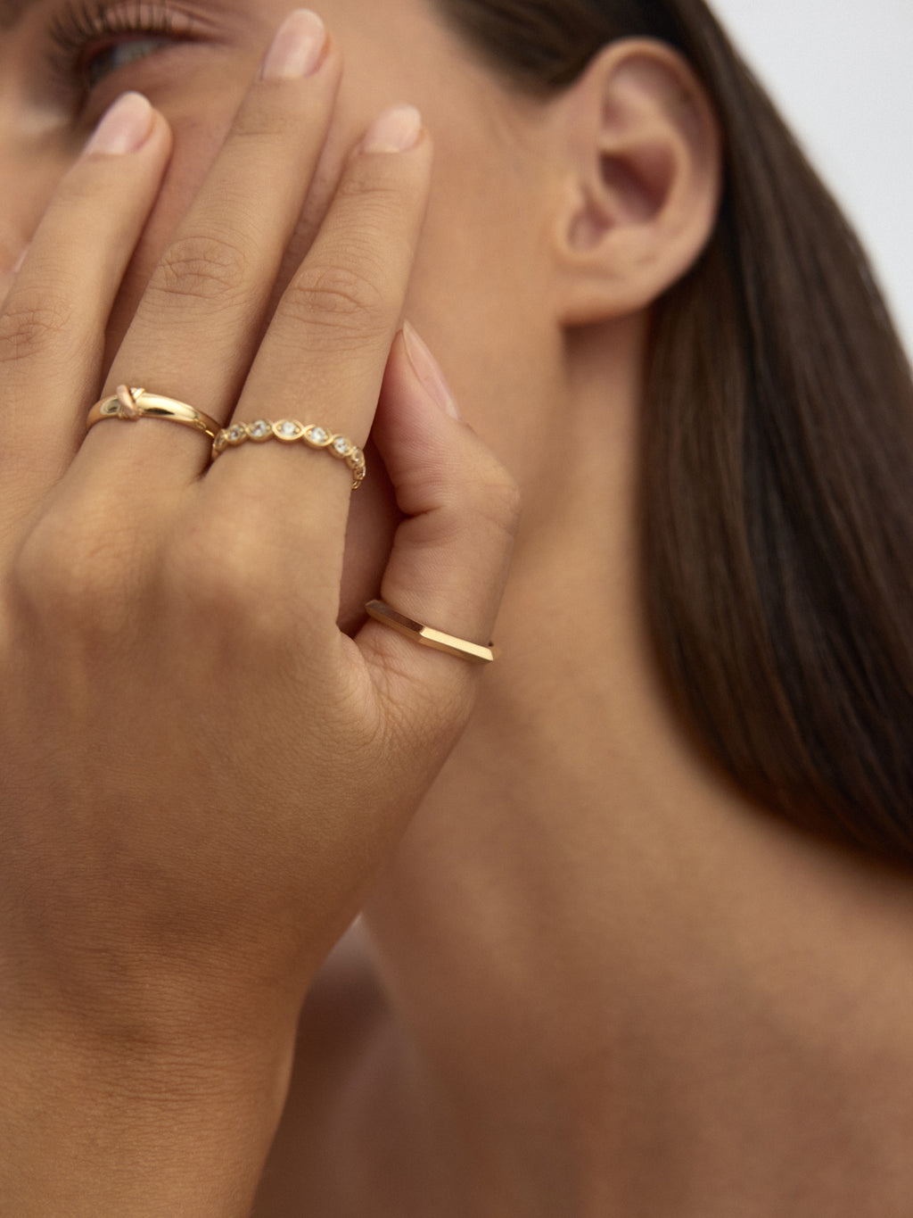 Hexagonal Form Ring in 14K Gold