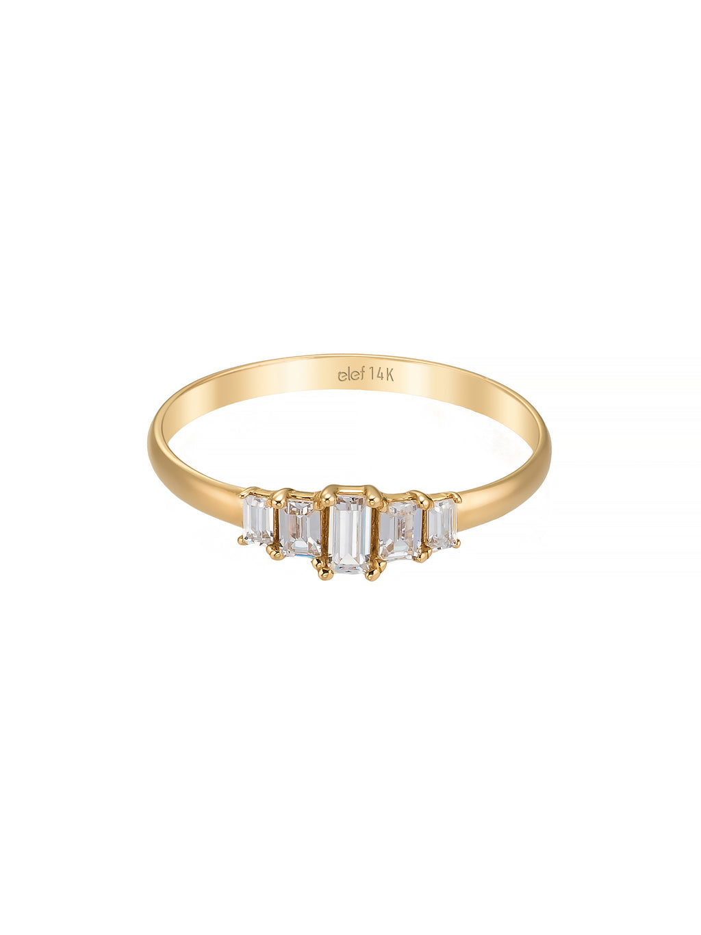 Baguette Stone Ring in 14K Gold
