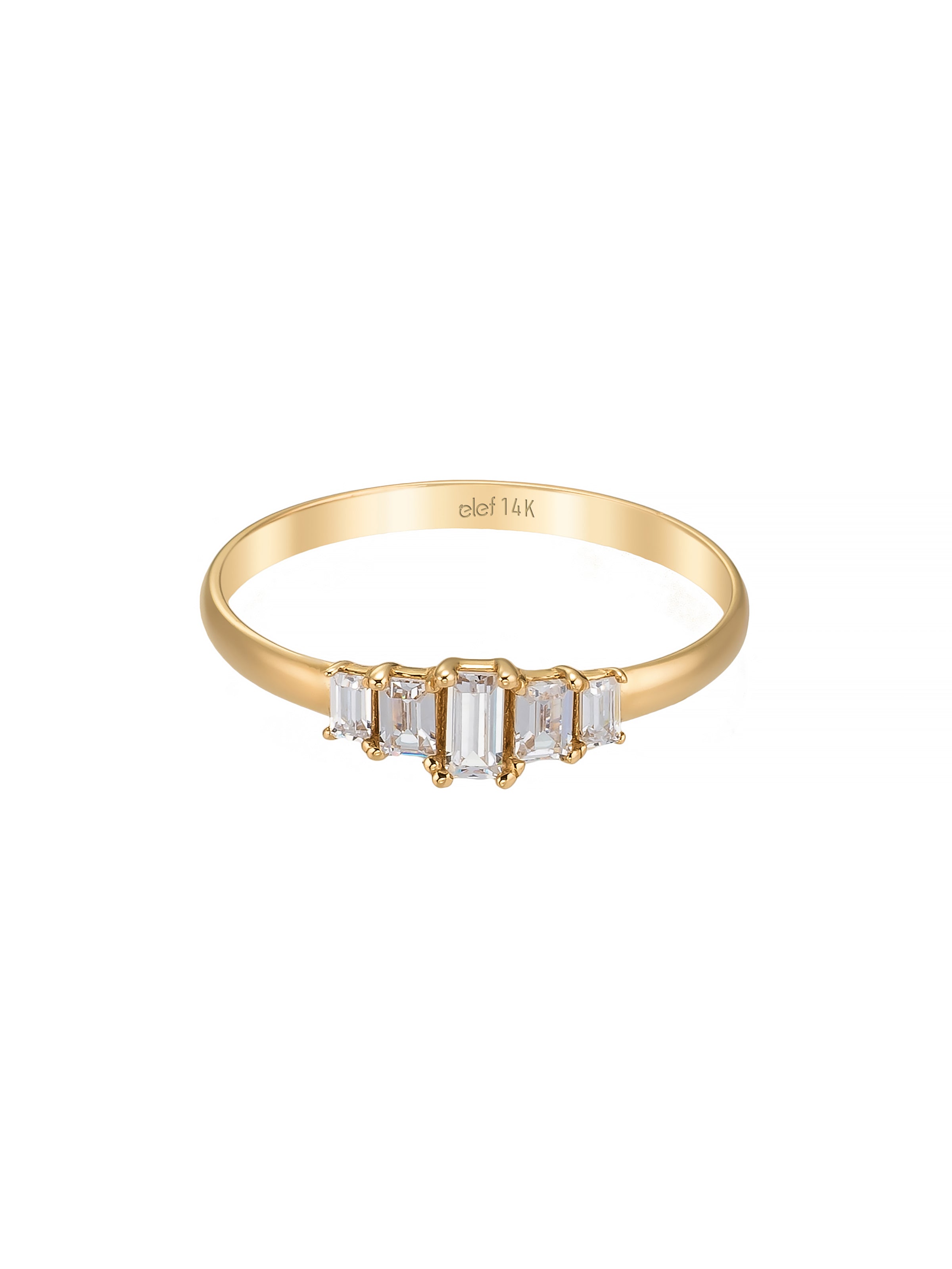 Baguette Stone Ring in 14K Gold