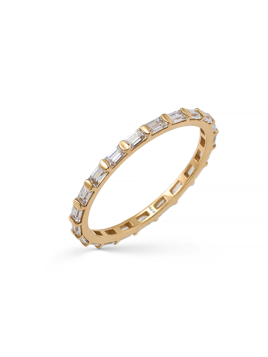 Baguette Stone Eternity Ring in 14K Gold