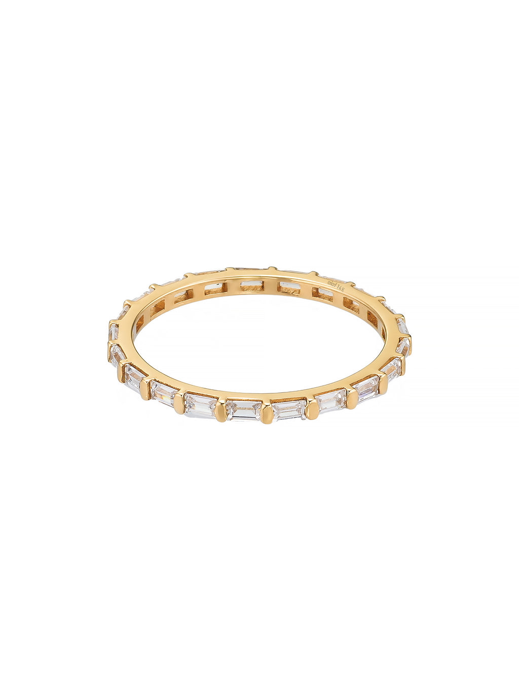 Baguette Stone Eternity Ring in 14K Gold