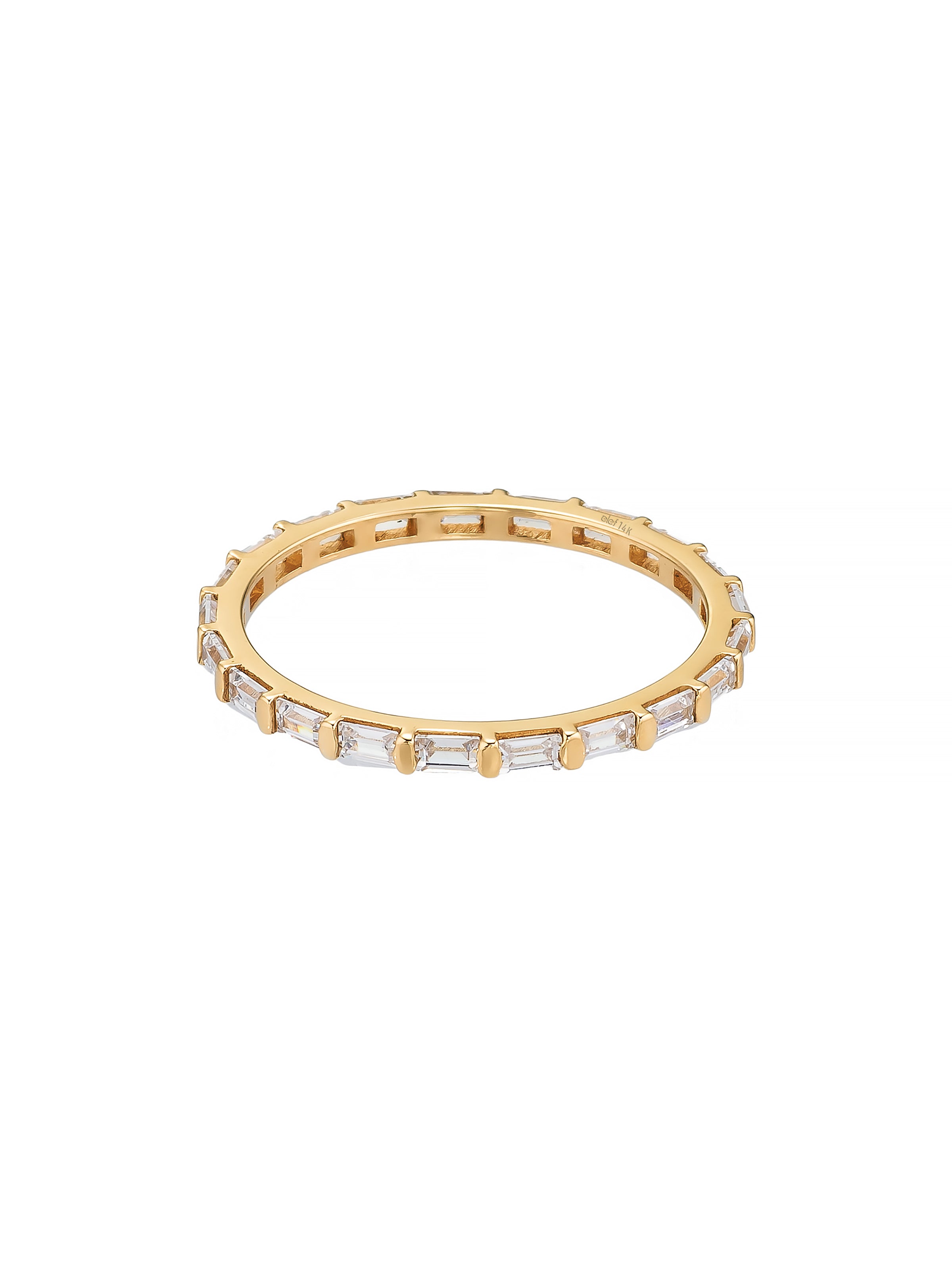 Baguette Stone Eternity Ring in 14K Gold