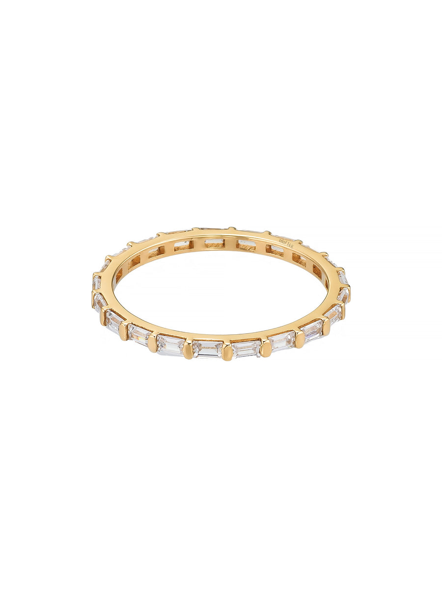 Baguette Stone Eternity Ring in 14K Gold