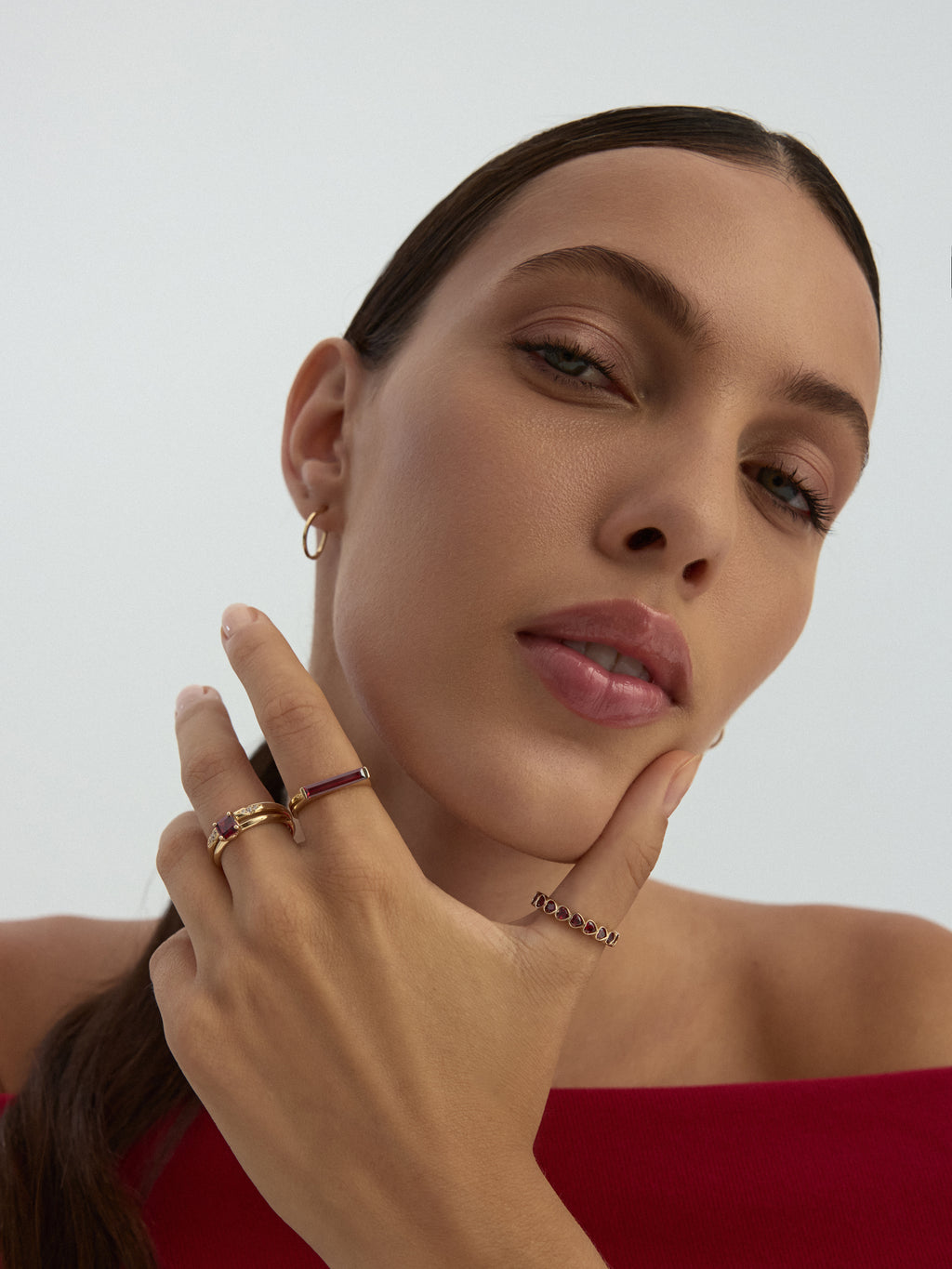 Rectangular Baguette Stone Ring in 14K Gold