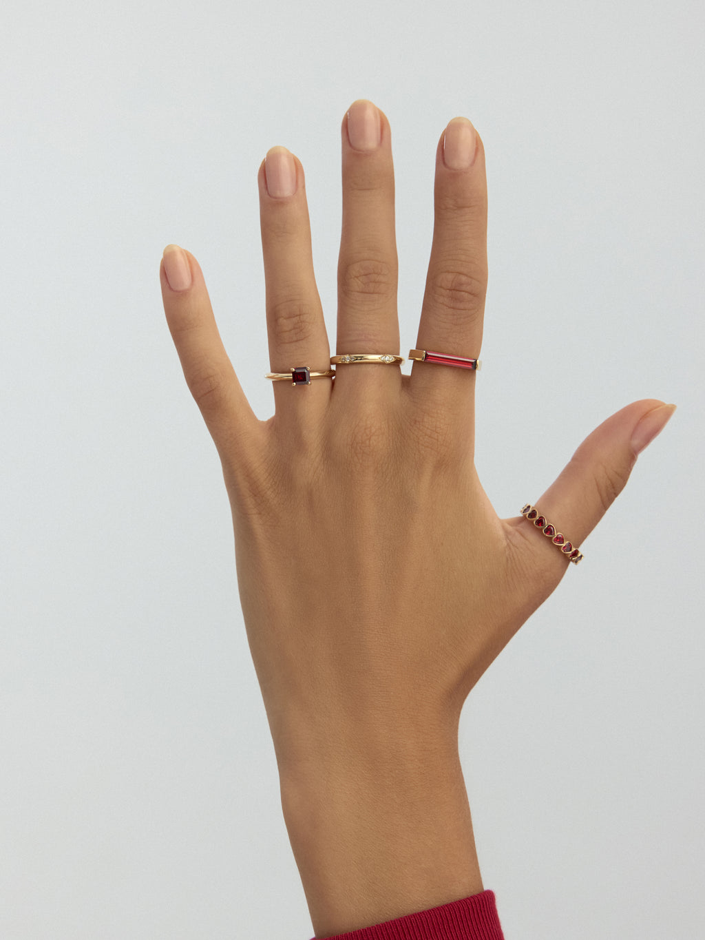 Rectangular Baguette Stone Ring in 14K Gold
