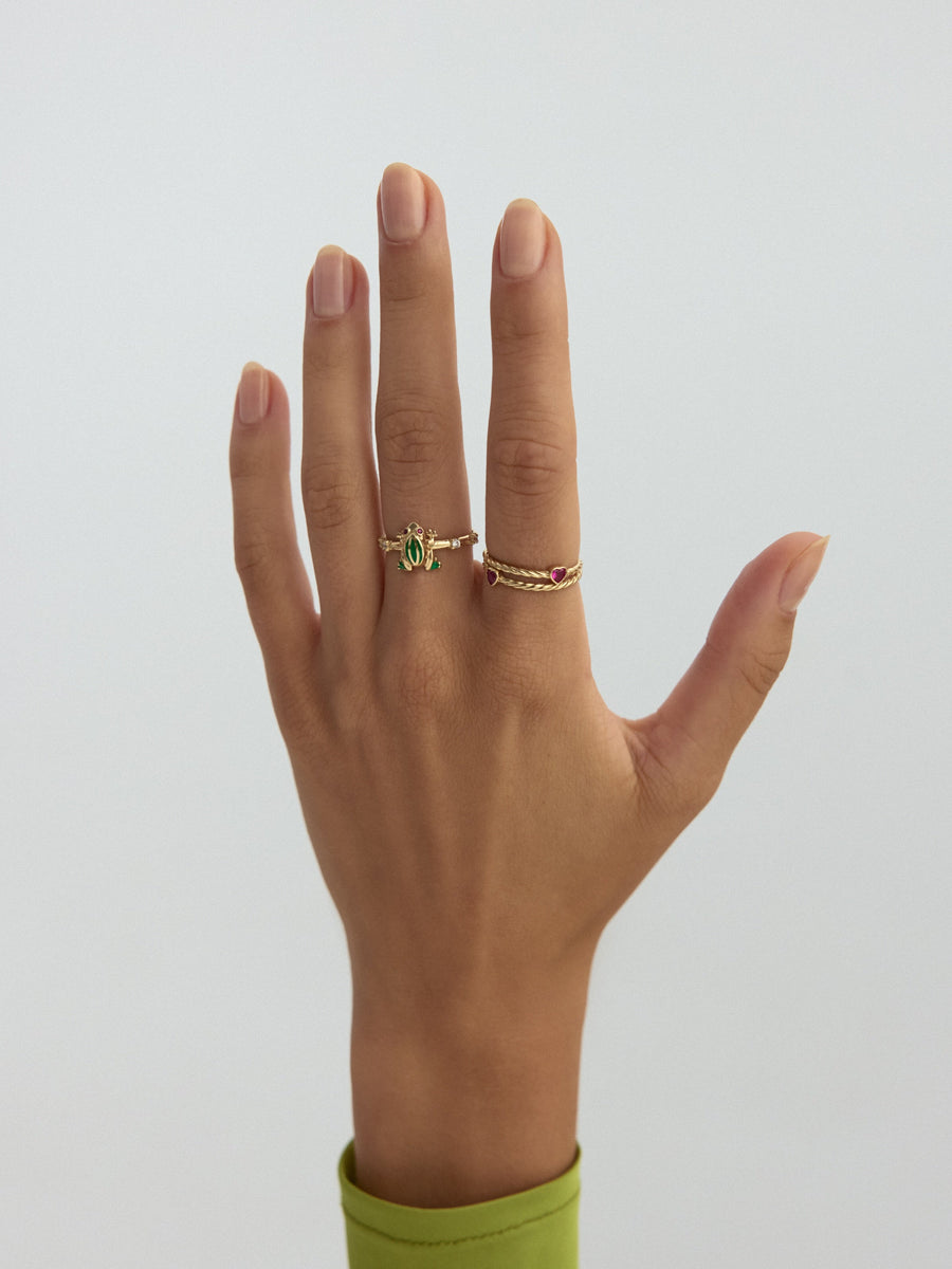 Frog Ring in 14K Gold