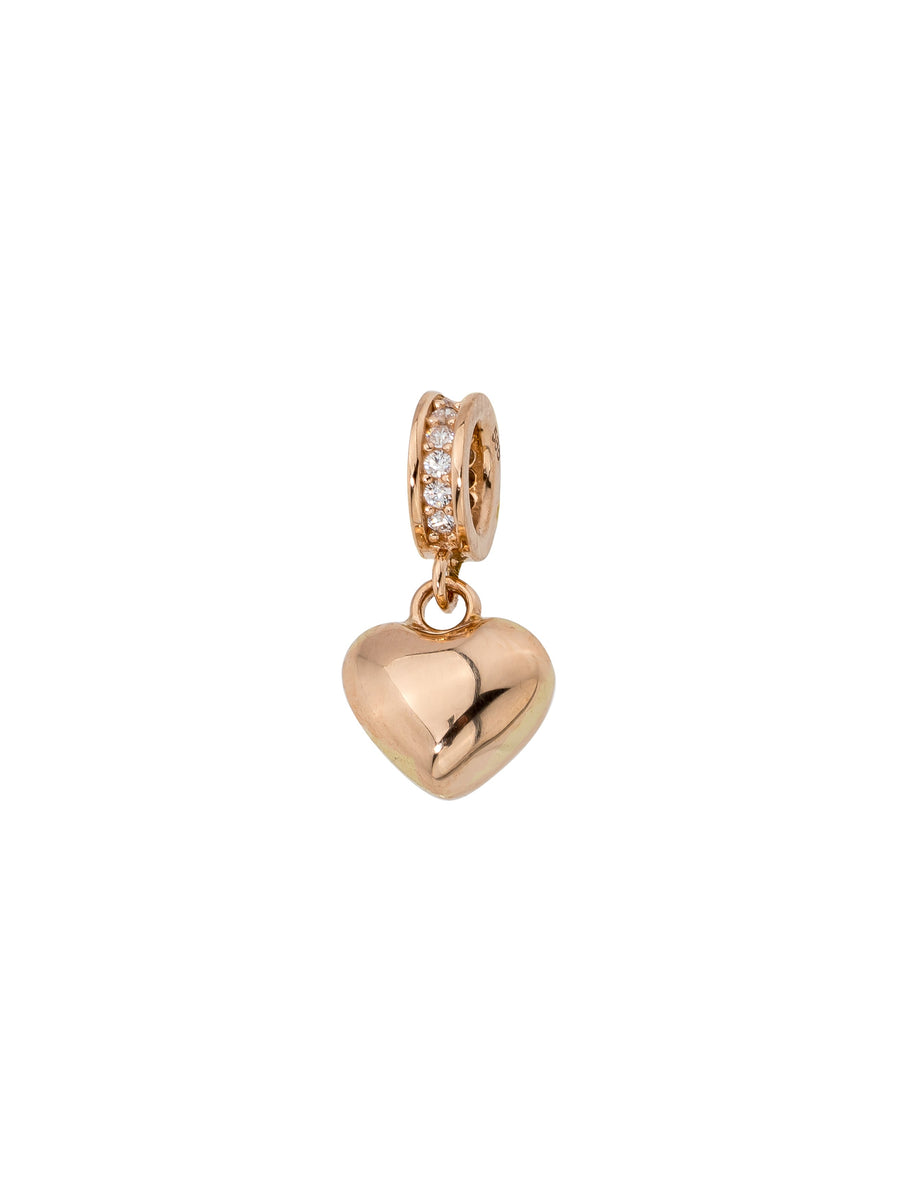 Minimal Heart Charm in 14K Gold