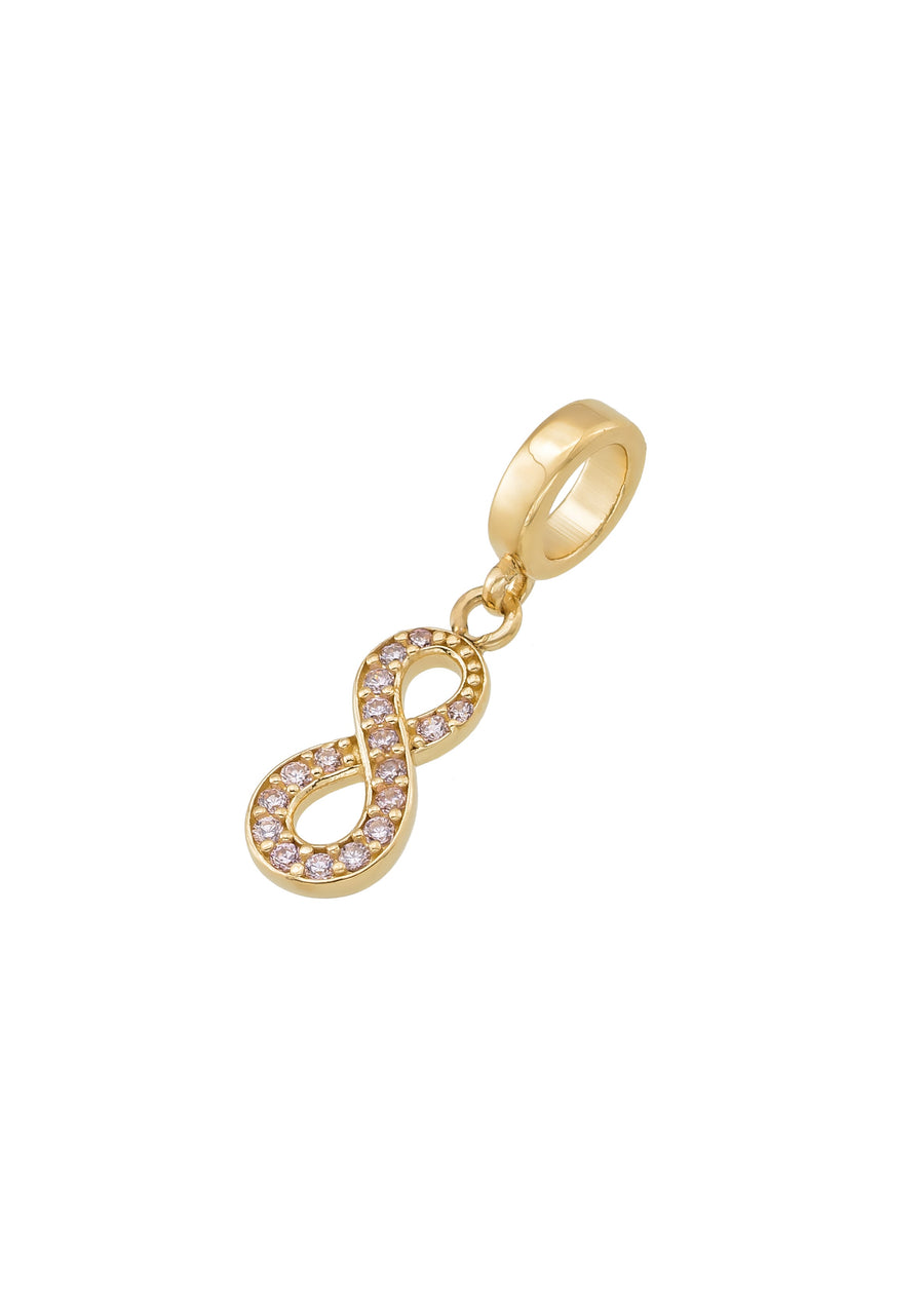 Infinity Stone Charm in 14K Gold