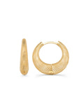 Net Textured Domed Form Earrings in 14K Gold by Elef Jewelry