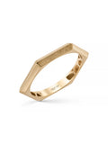 Hexagonal Form Ring in 14K Gold by Elef Jewelry