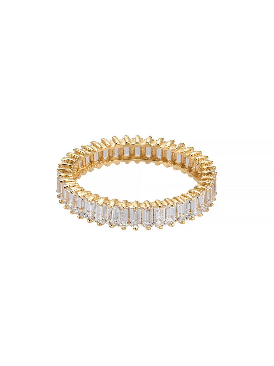 Baguette Eternity Sparkling Ring in 14K Gold