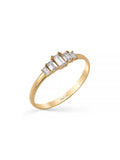 Baguette Stone Ring in 14K Gold by Elef Jewelry