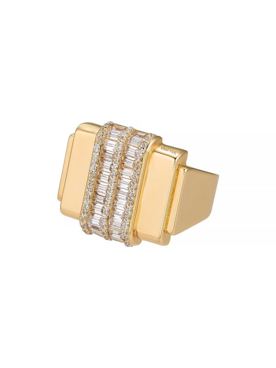 Baguette Stone Ring in 14K Gold
