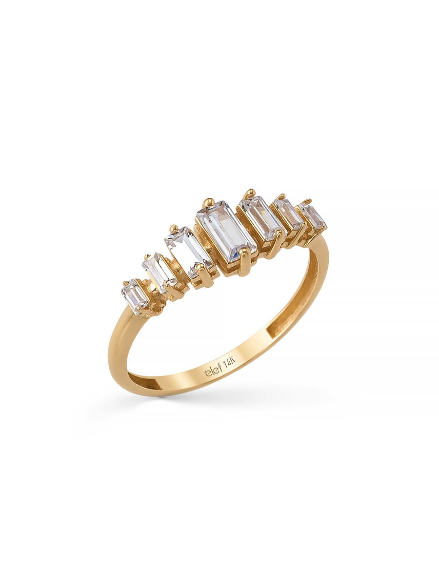 Baguette Stone Ring in 14K Gold