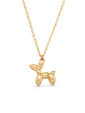 Balloon Dog Necklace in 14K Gold by Elef Jewelry